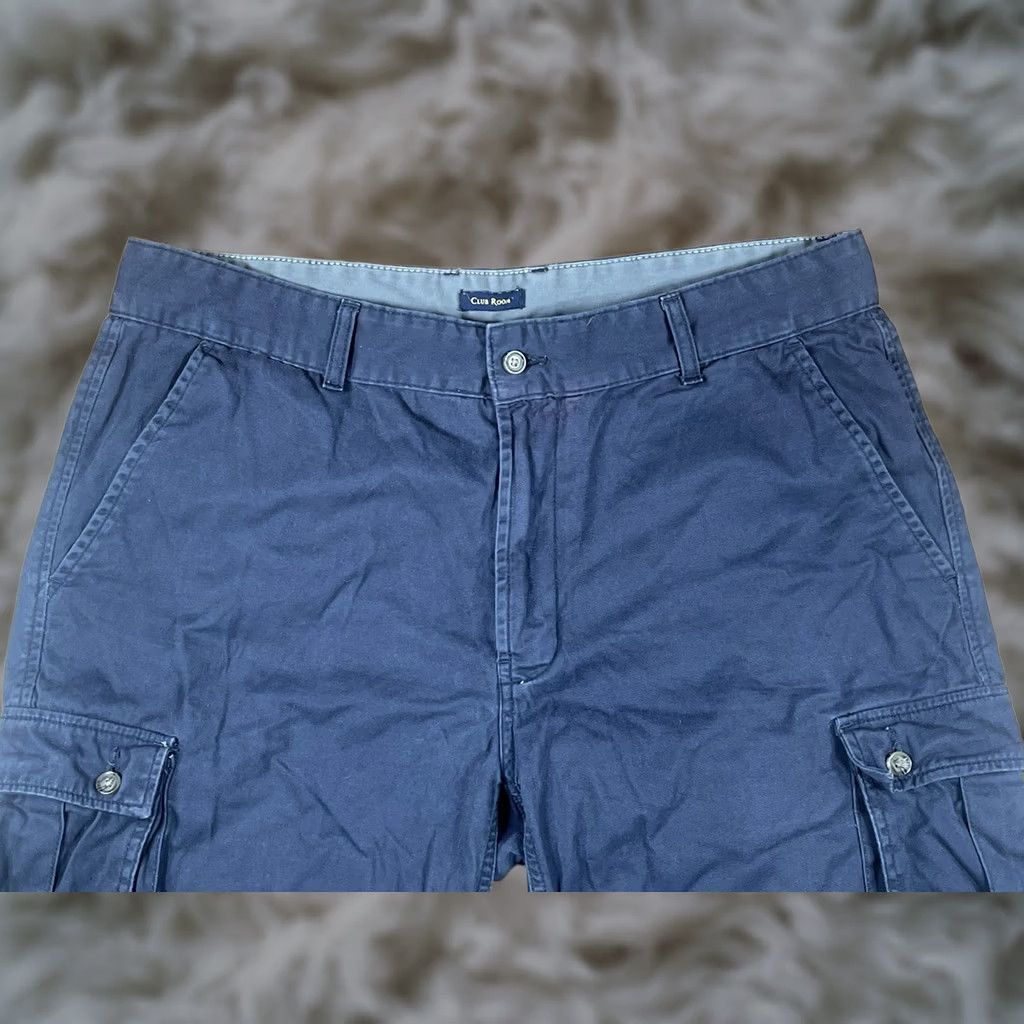 Club Room Club Room Shorts Mens 38 Navy Blue Cargo Pockets Cotton Utility Khaki Canvas 10in Inseam Button Belt Loops Distressed? No. Size US 38 / EU 54 - 1 Thumbnail