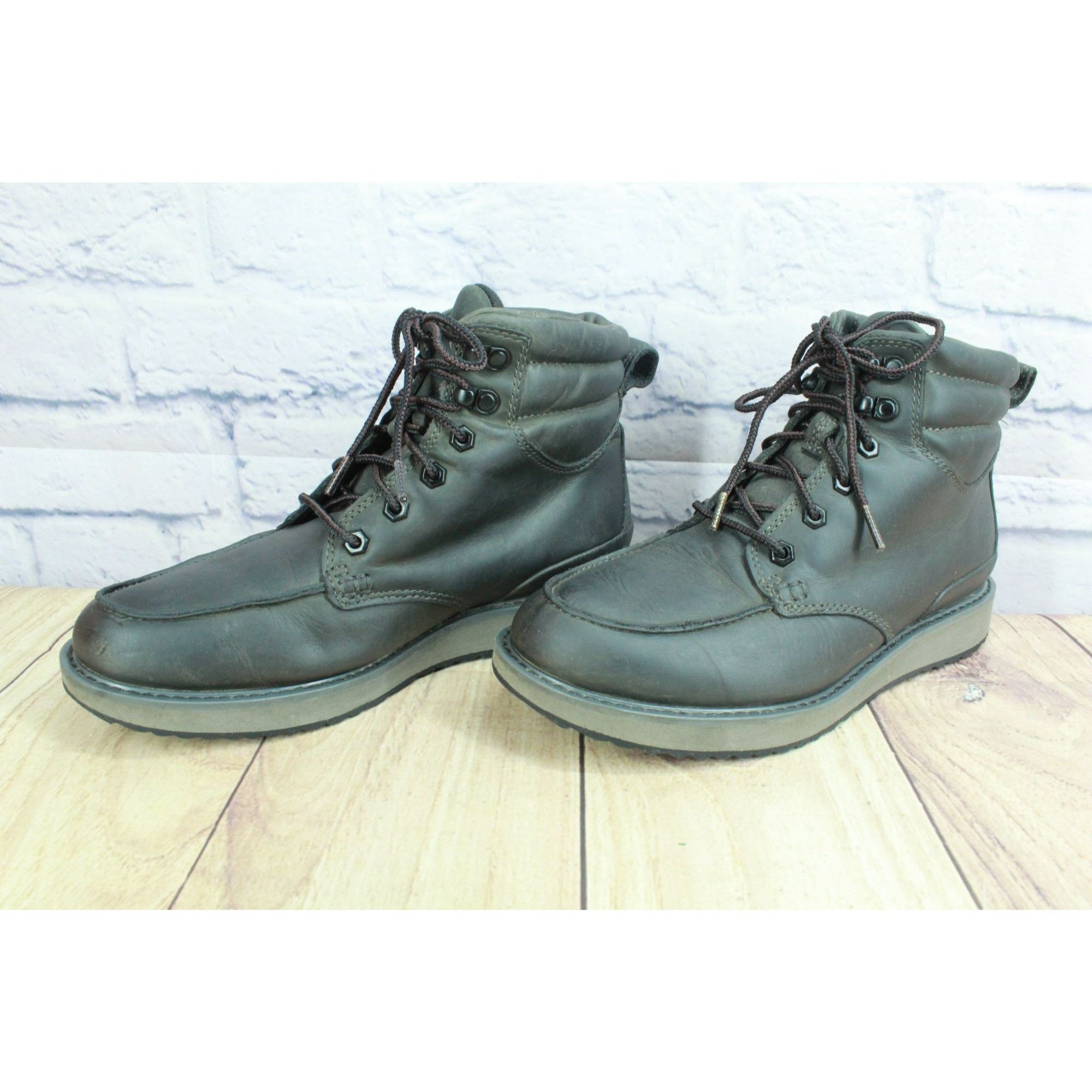 L.L. Bean LL Bean Black Stonington Moc Toe Work Boots Size US 7 / EU 40 - 3 Thumbnail