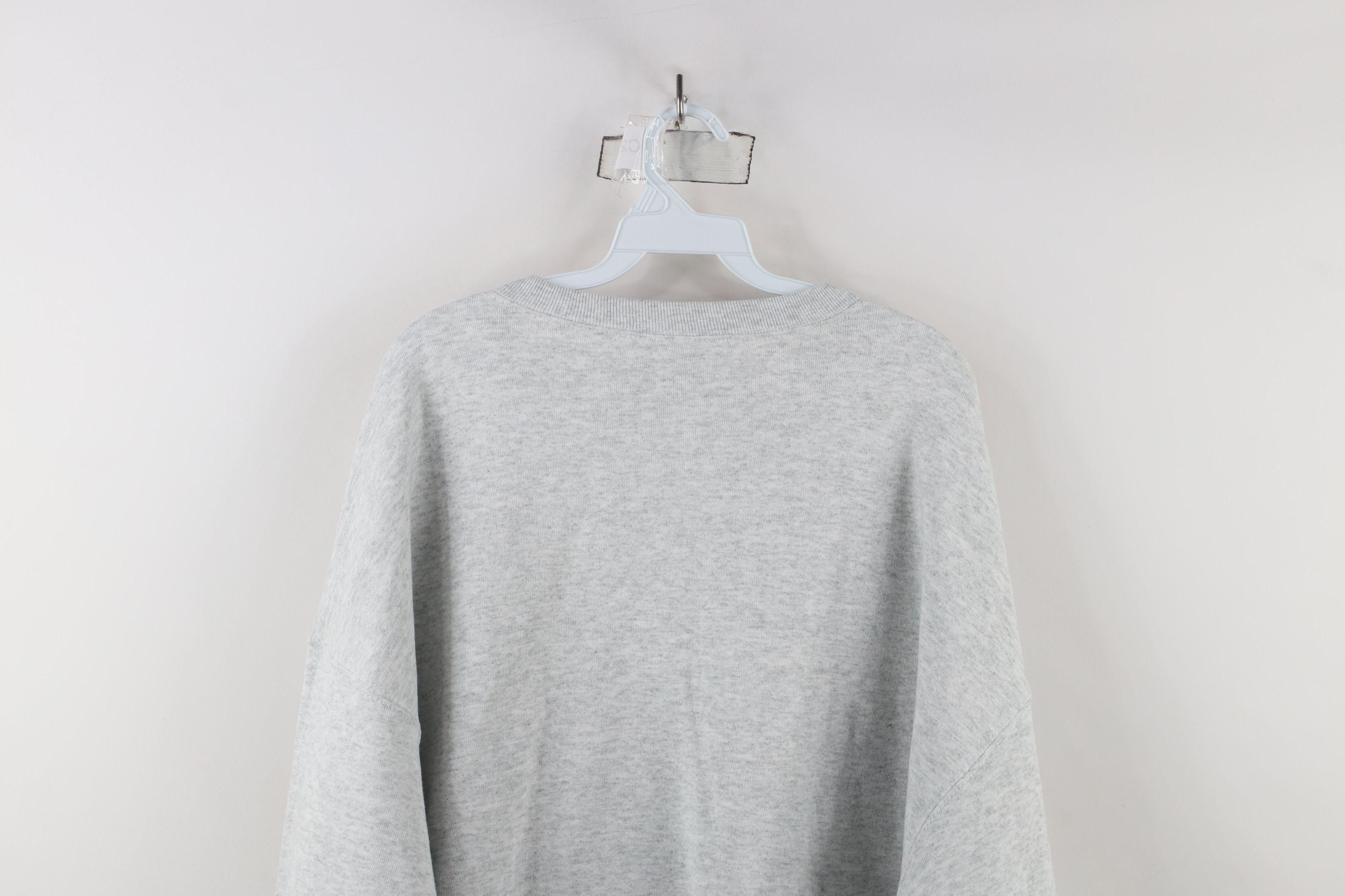 Vintage Vintage 90s Streetwear Crewneck Sweatshirt Heather Gray Size US XXL / EU 58 / 5 - 9 Thumbnail