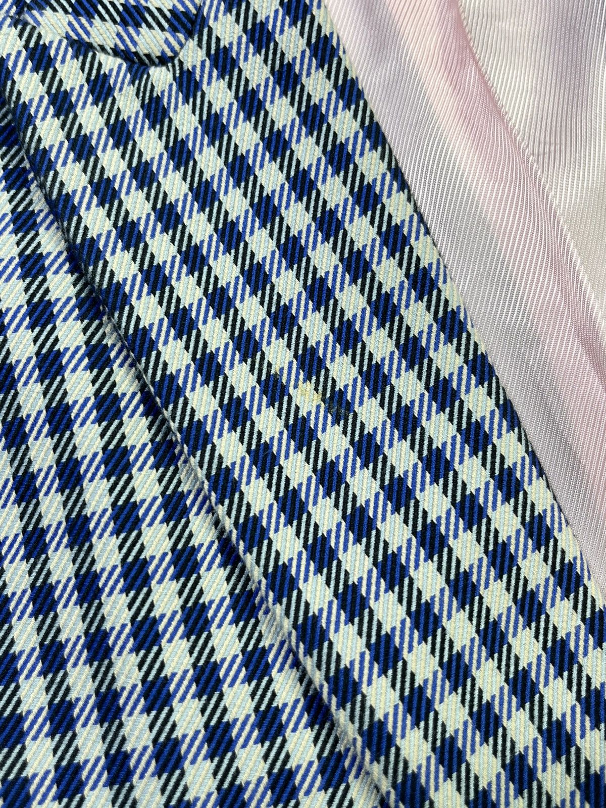 Sandro Sandro Blue Houndstooth Single-Breasted Jacket Size XS / US 0-2 / IT 36-38 - 13 Thumbnail