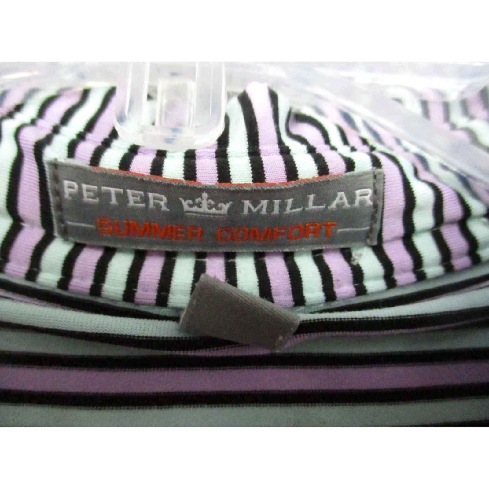 Peter Millar Peter Millar Summer Comfort Shirt Polo Golf Stretch Large Black Purple Stripe Mens Shirt Regular 44 Multicolor Logo Button Size US L / EU 52-54 / 3 - 6 Thumbnail