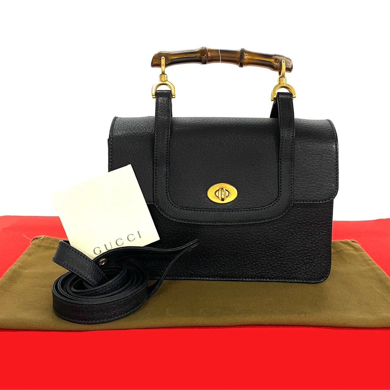 Gucci Gucci Shoulder Bag Black Leather Size ONE SIZE - 1 Thumbnail