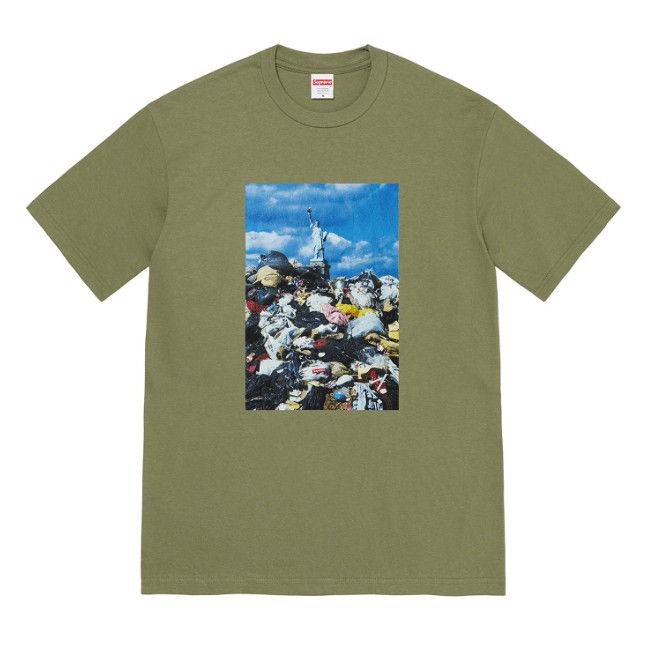Supreme Supreme Statue of Liberty Trash T-Shirt Olive DS Size US L / EU 52-54 / 3 - 1 Preview