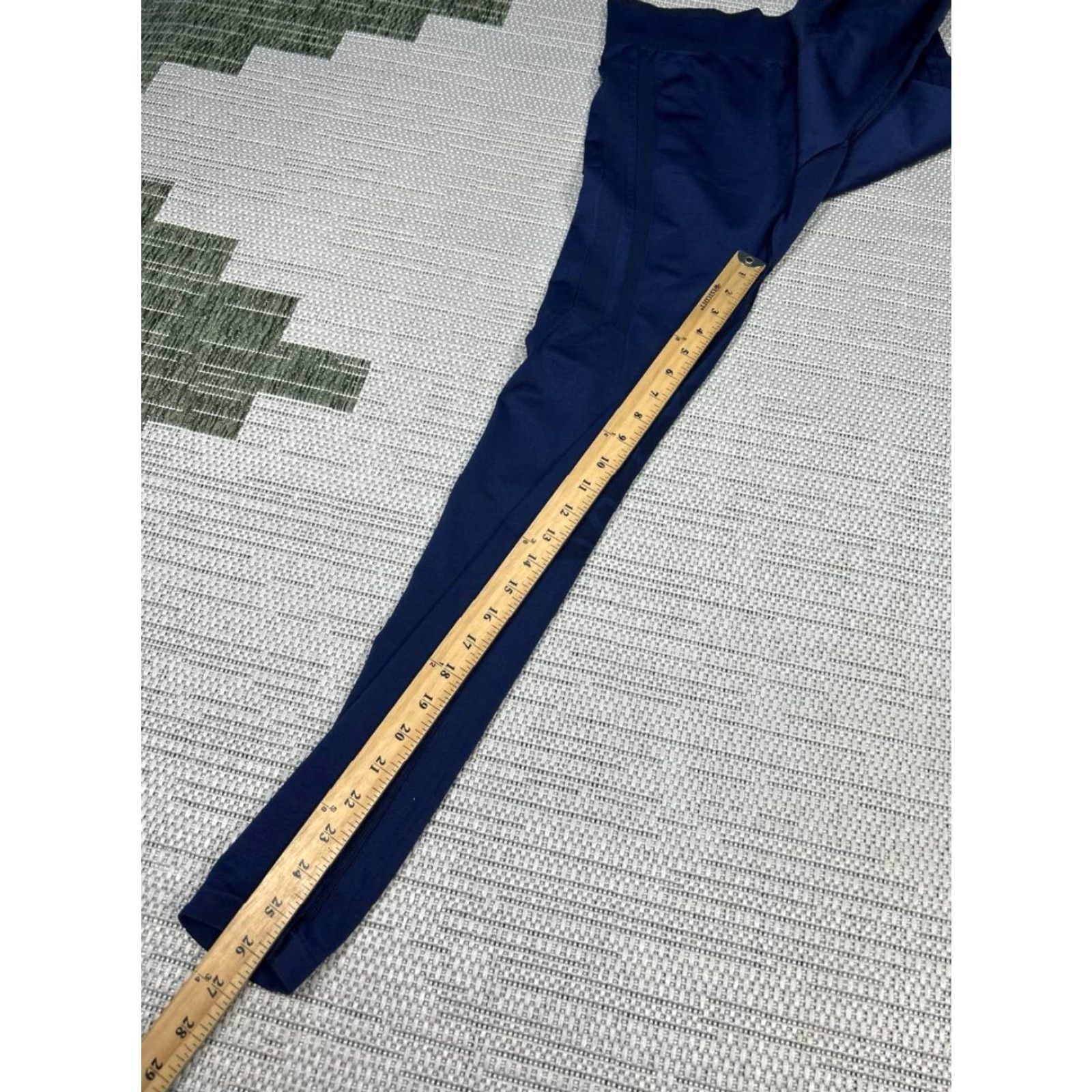Vintage Stio Leggings Womens Large Blue Logo Stretch Mid Rise Athleisure Workout Yoga Size 36" / US 14 / IT 50 - 3 Thumbnail