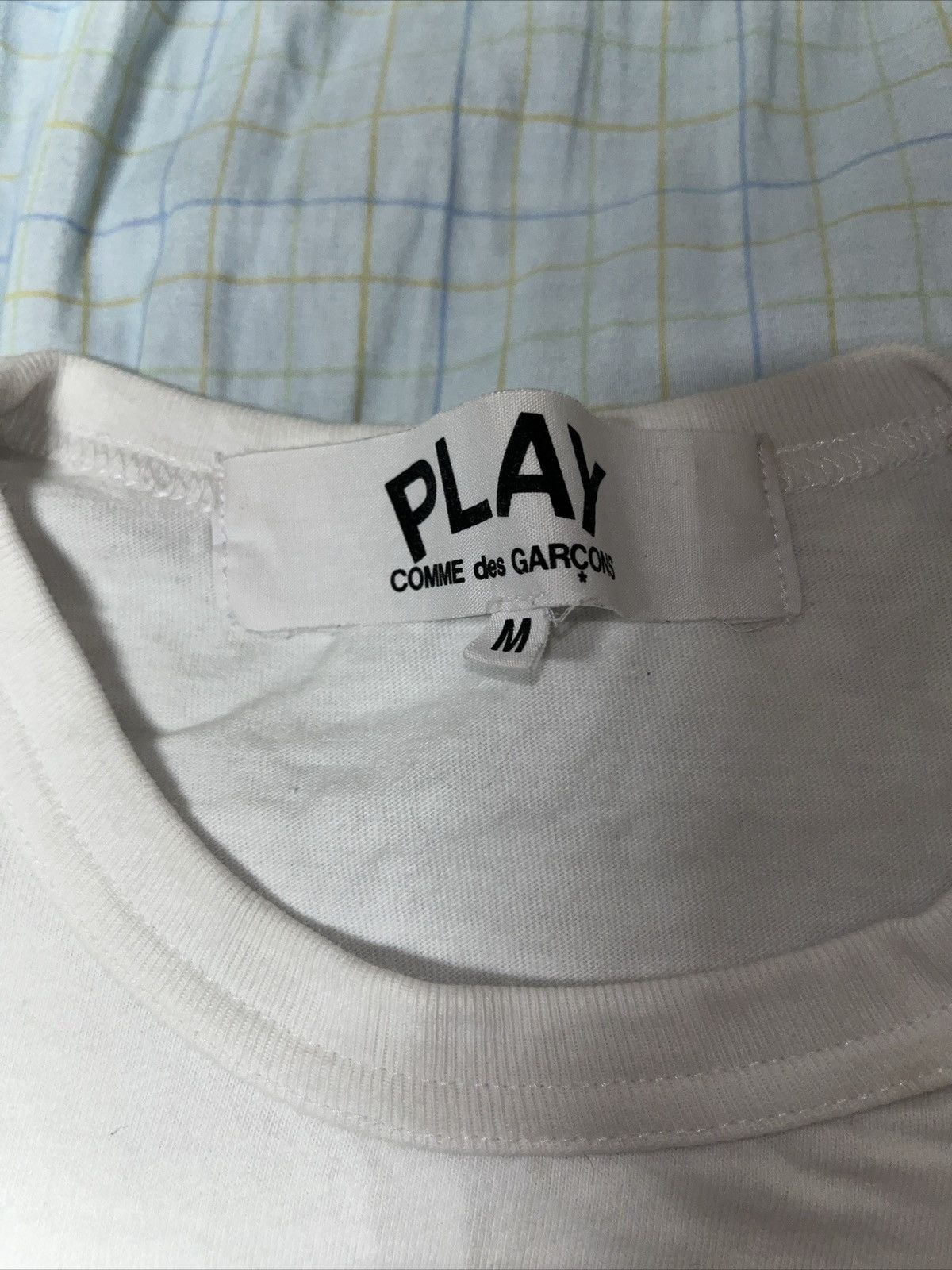 Designer × Vintage Comme des Garçons PLAY Polka Dot Heart T-Shirt 'White' Size US M / EU 48-50 / 2 - 2 Thumbnail