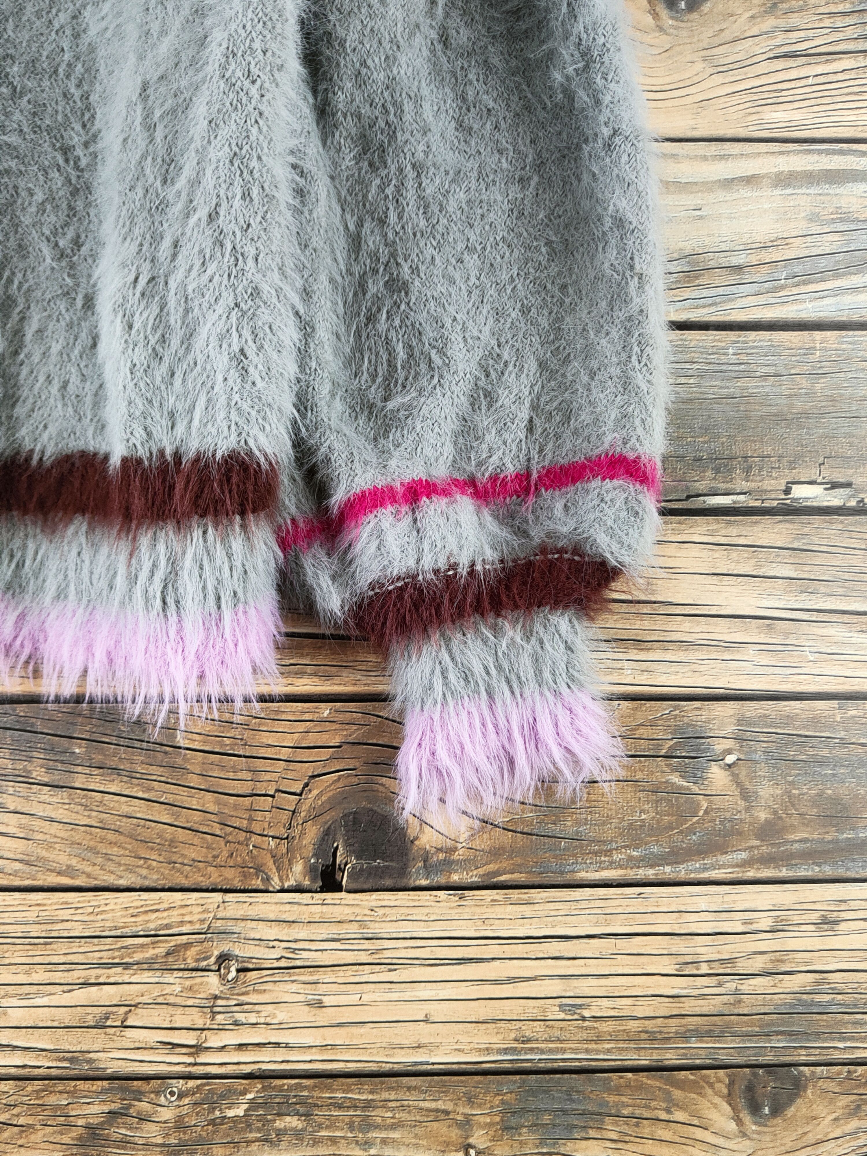 Japanese Brand DL Muse muse Gray Fur Mohair shaggy Knitwear #46-989 Size M / US 6-8 / IT 42-44 - 6 Thumbnail