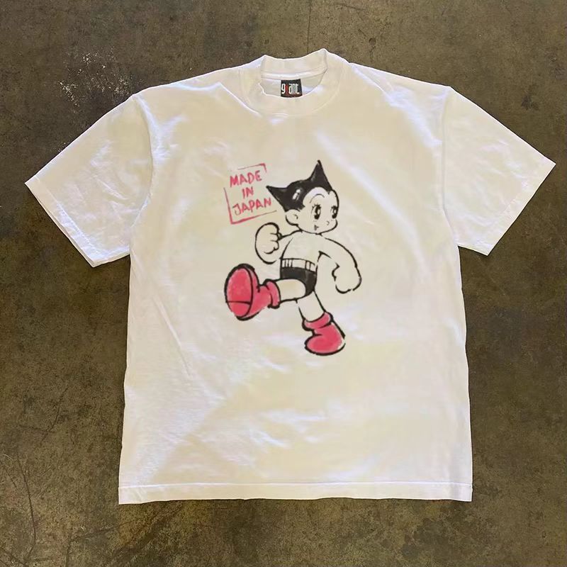 Vintage White washed retro cartoon print t-shirt Size US M / EU 48-50 / 2 - 1 Thumbnail