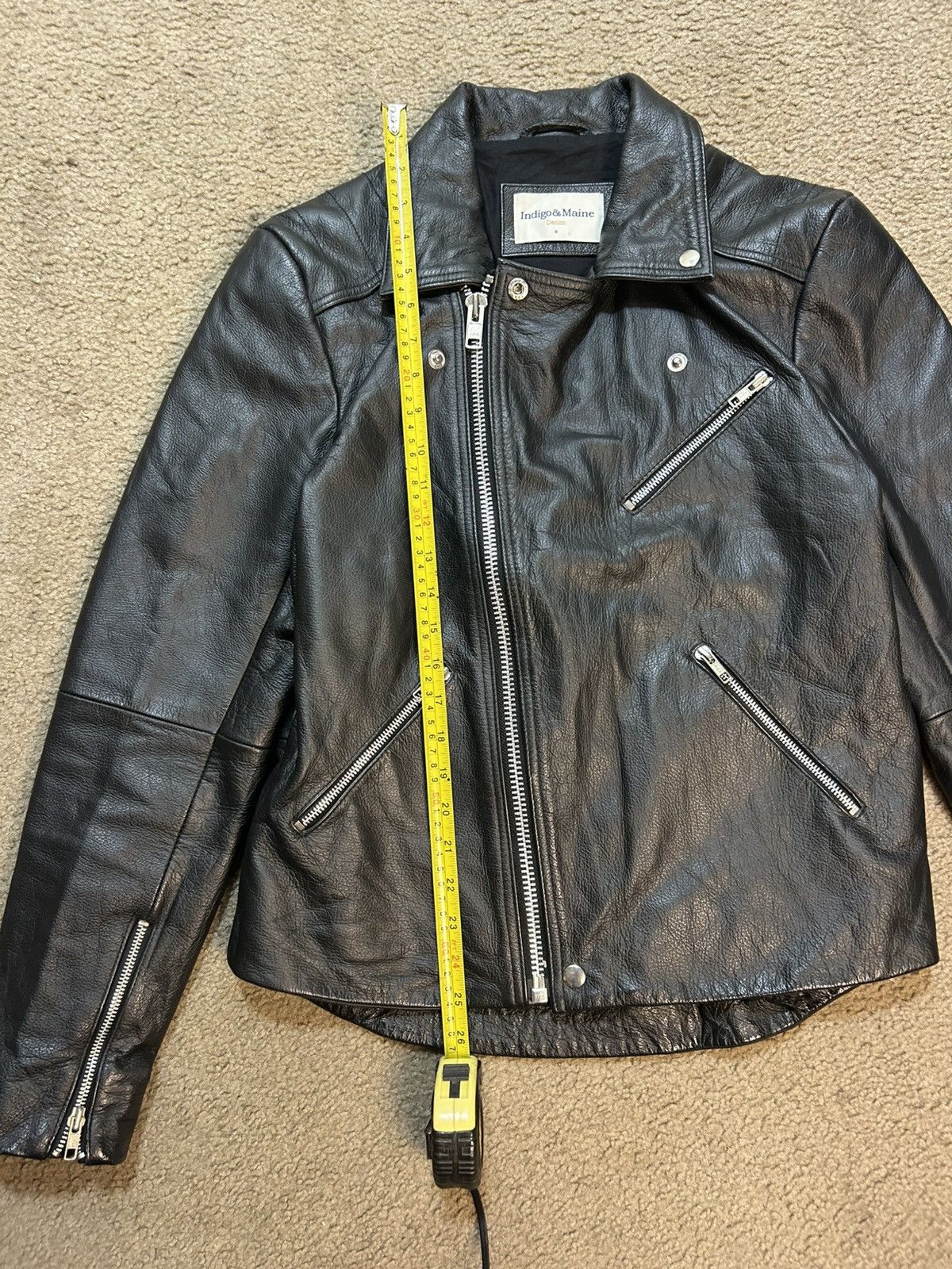 Other Black leather biker jacket Size US L / EU 52-54 / 3 - 6 Thumbnail