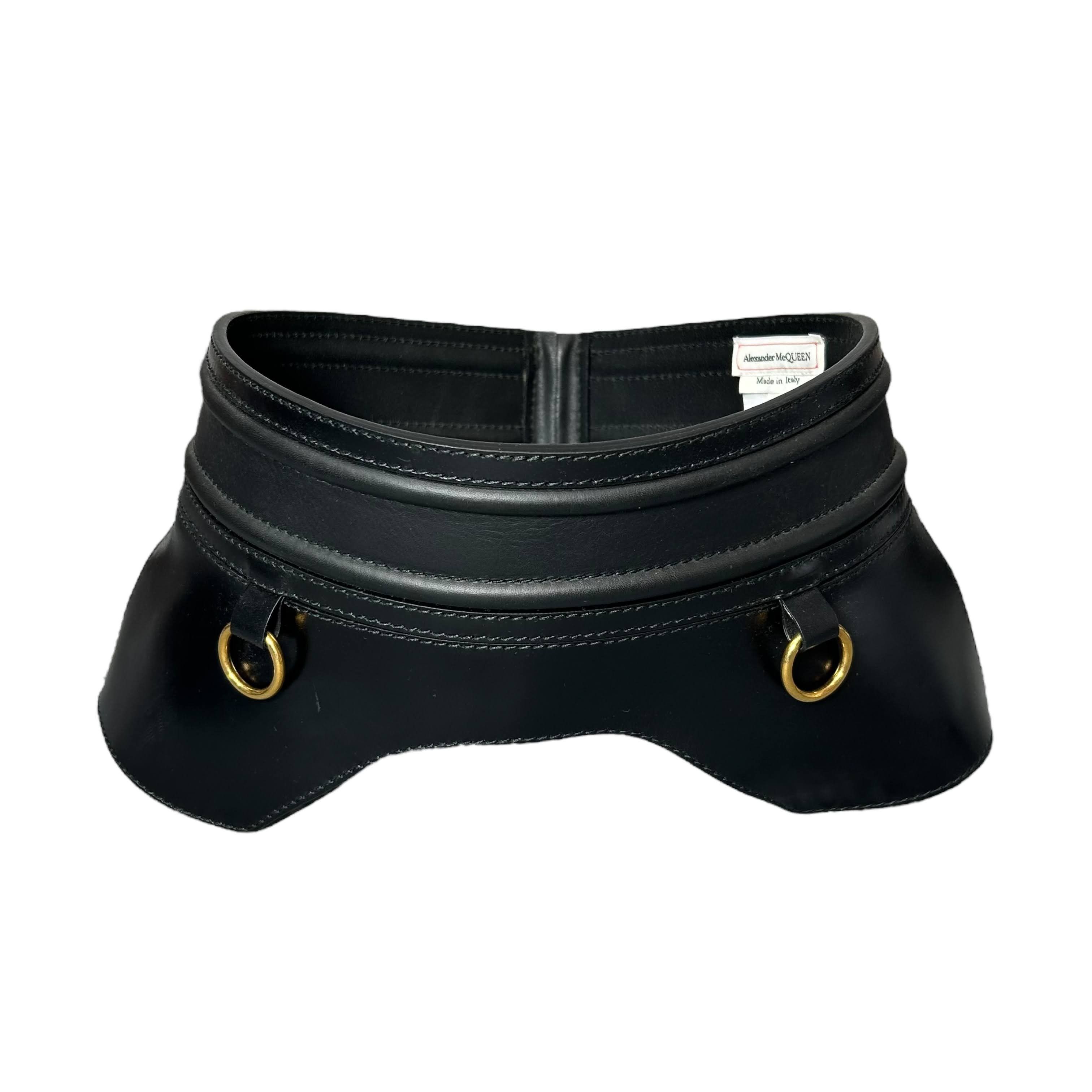 Alexander McQueen Alexander Mcqueen Black Nappa Leather Corset Belt Size 42 Size ONE SIZE - 1 Thumbnail
