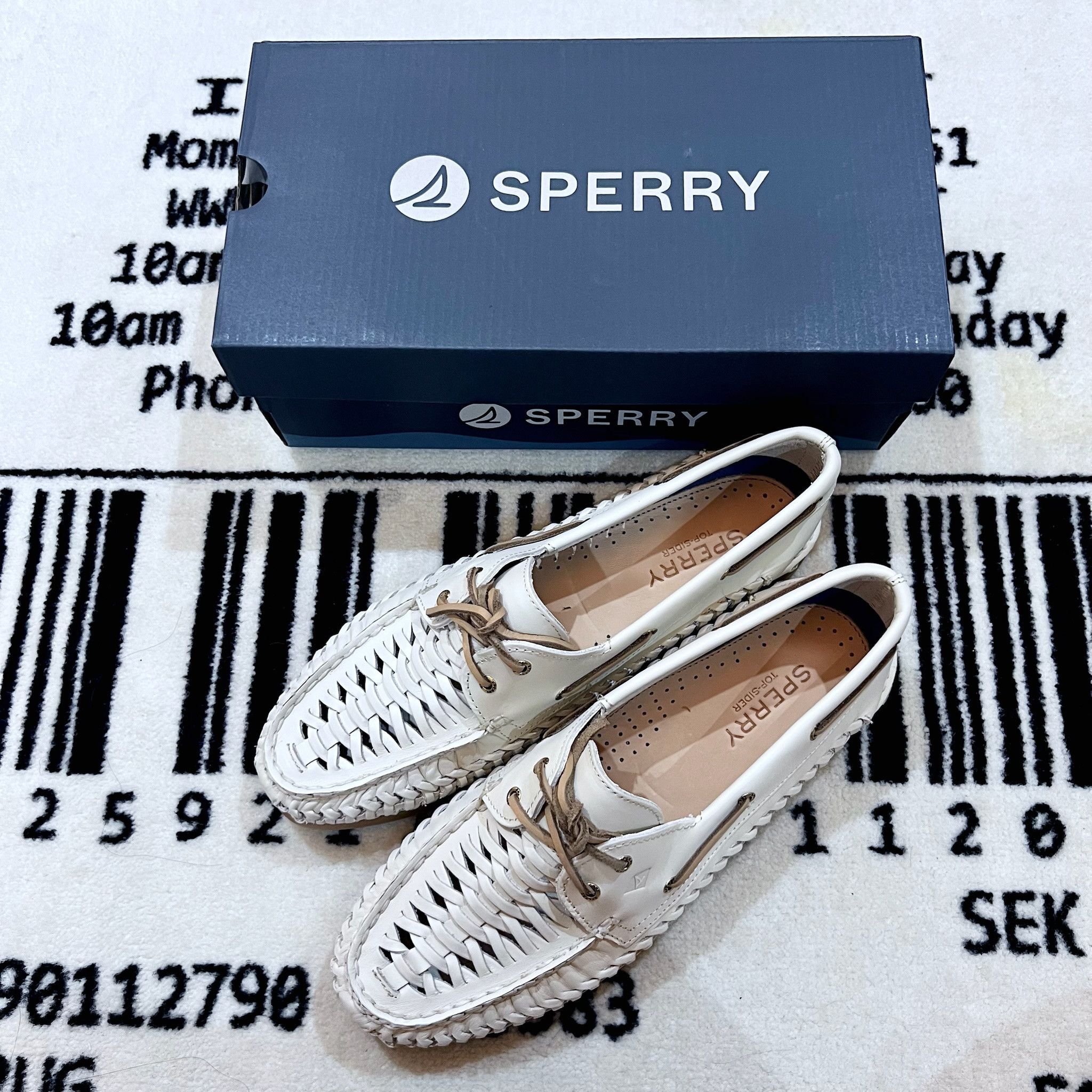 Sperry Sperry Authentic Original™ 2 Eye Woven Boat Shoe Flat Heel Size US 11 / IT 41 - 1 Thumbnail