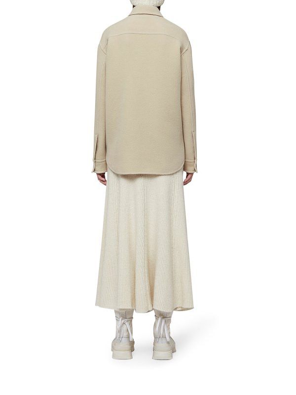 Jil Sander o1loc1c0426 Wool Jacket in Beige Size S / US 4 / IT 40 - 4 Thumbnail