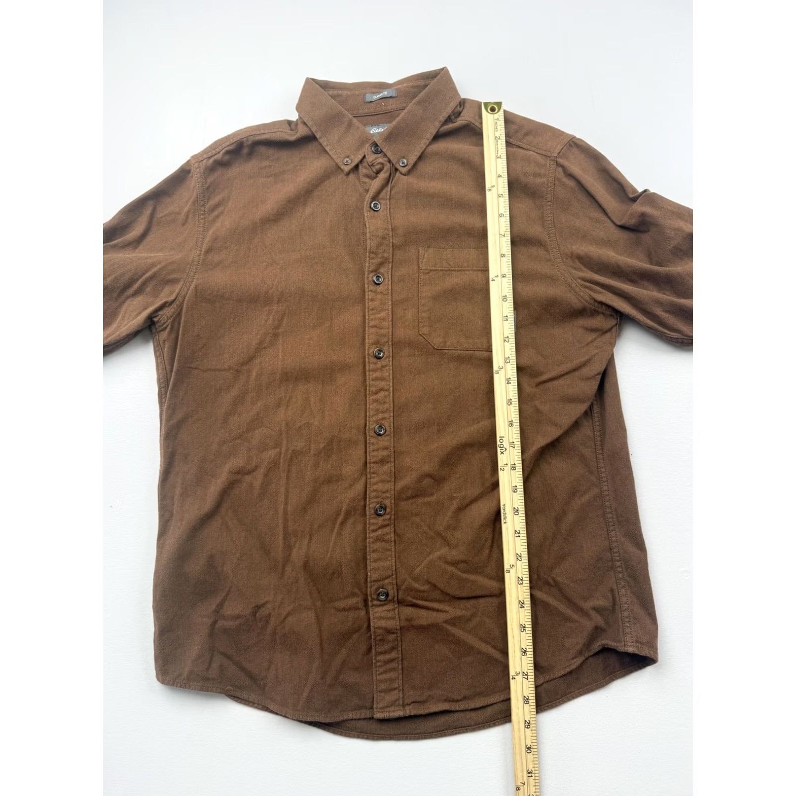 Eddie Bauer Eddie Bauer Shirt Mens L Brown Herringbone Long Sleeve Button-Up Casual Size US L / EU 52-54 / 3 - 4 Thumbnail