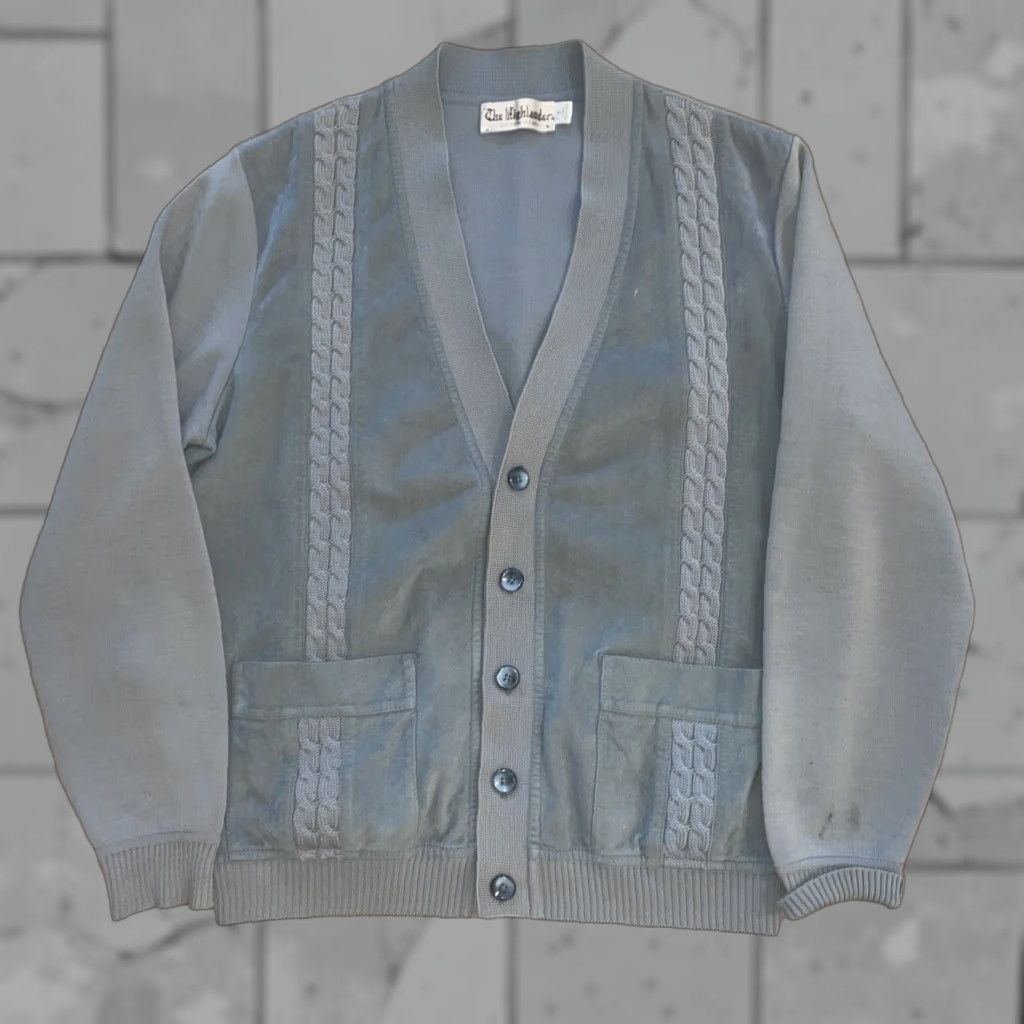 Vintage The Highlander Blue Button Cardigan Mens M Size US M / EU 48-50 / 2 - 1 Thumbnail