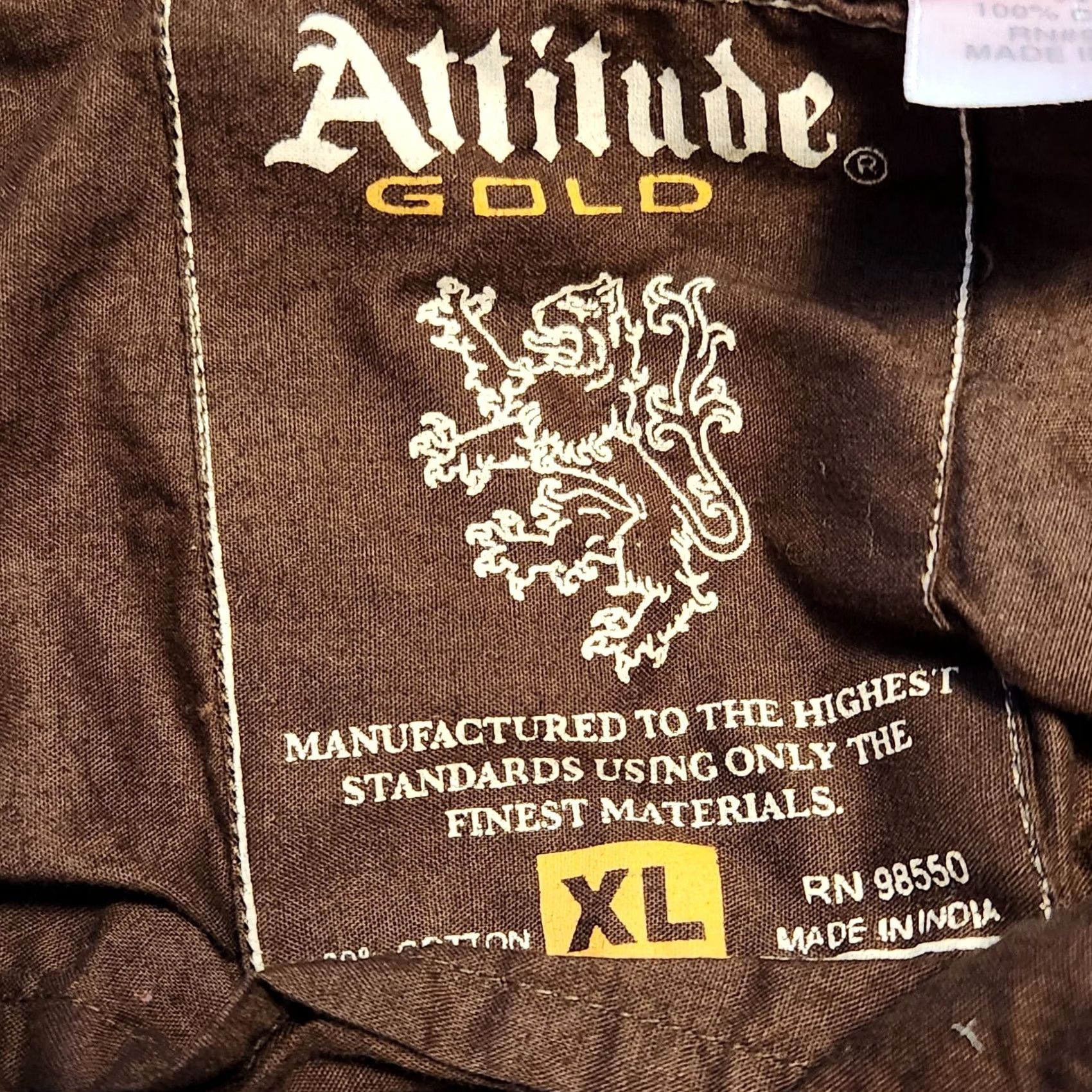 Vintage VINTAGE Altitude Shirt Mens 2XL Brown Long Sleeve Cotton Embroidered Gothic Y2K Metal Size US XXL / EU 58 / 5 - 5 Thumbnail