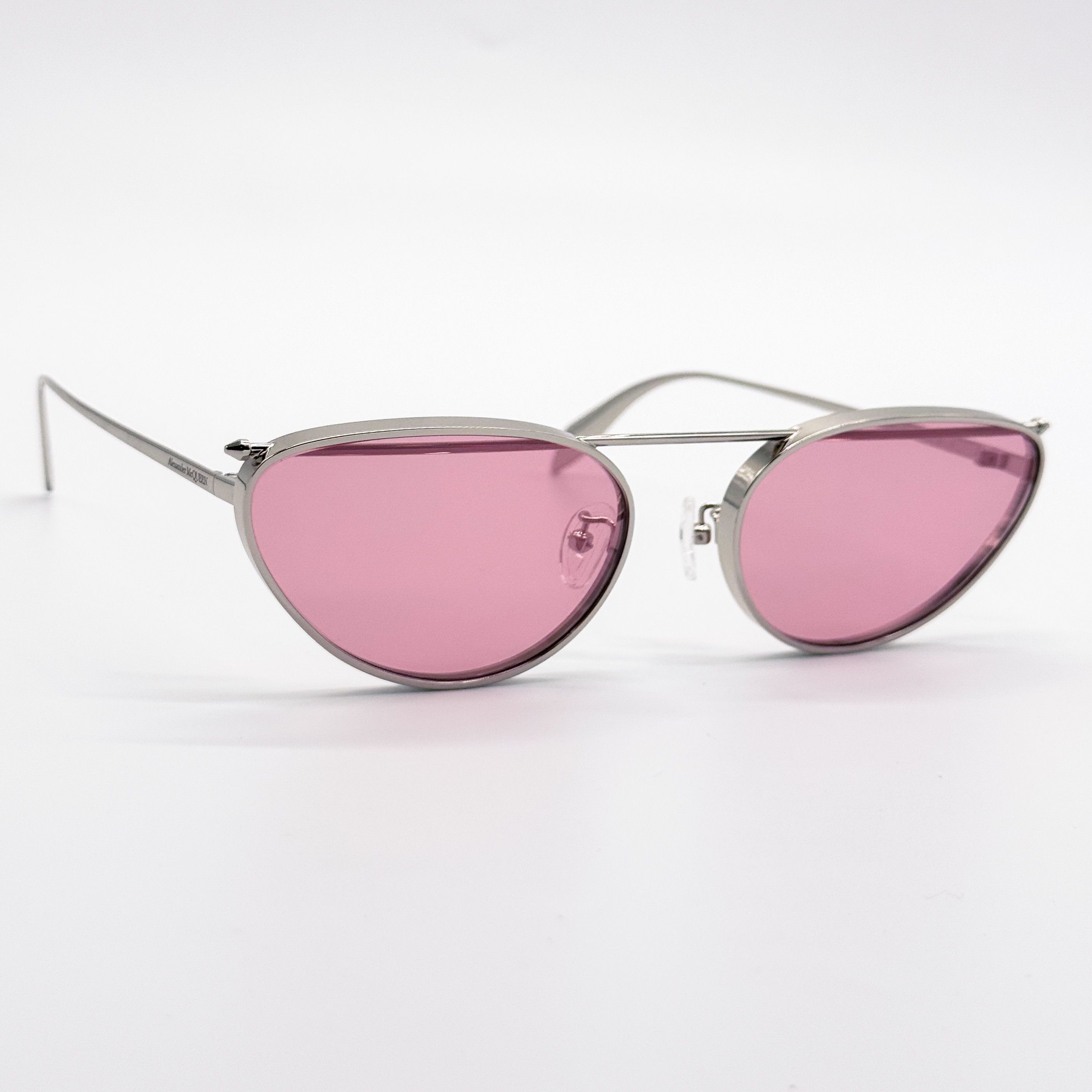Alexander McQueen NEW ALEXANDER MCQUEEN AM0424S 003 SILVER WOMAN SUNGLASSES Size ONE SIZE - 6 Thumbnail