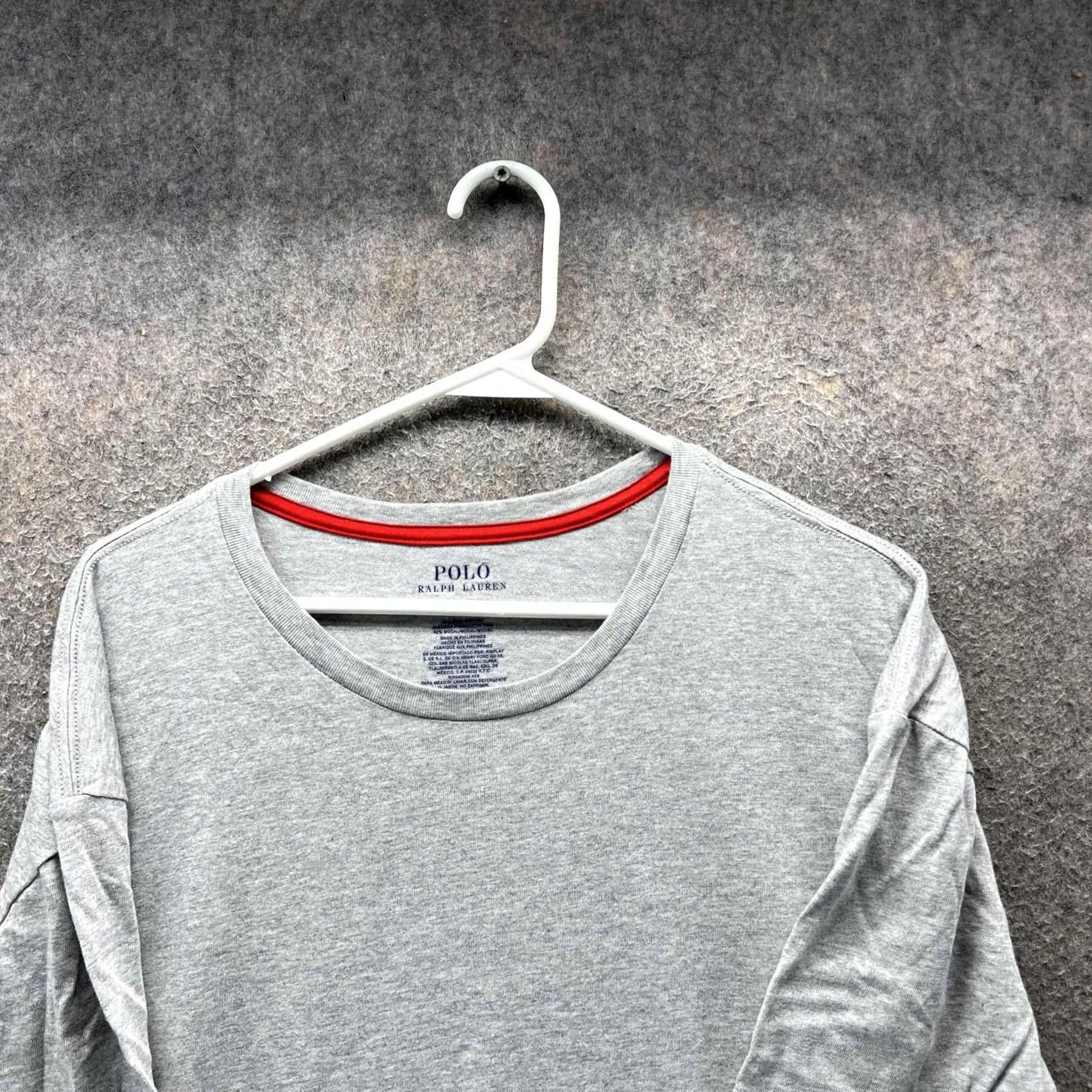 Polo Ralph Lauren Polo Ralph Lauren Shirt Mens XL Gray Pima Cotton Modal Crewneck Soft Tee Casual Size US XL / EU 56 / 4 - 7 Thumbnail