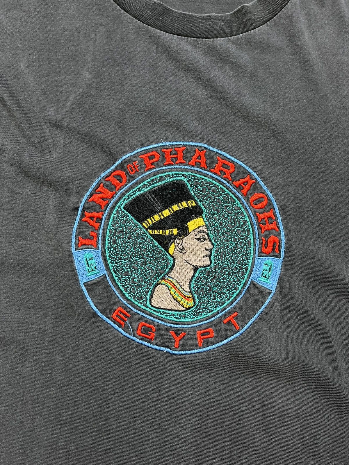 Vintage Vintage 90s Pharaoh faded one stitch embroidered tee XL Size US XL / EU 56 / 4 - 3 Thumbnail