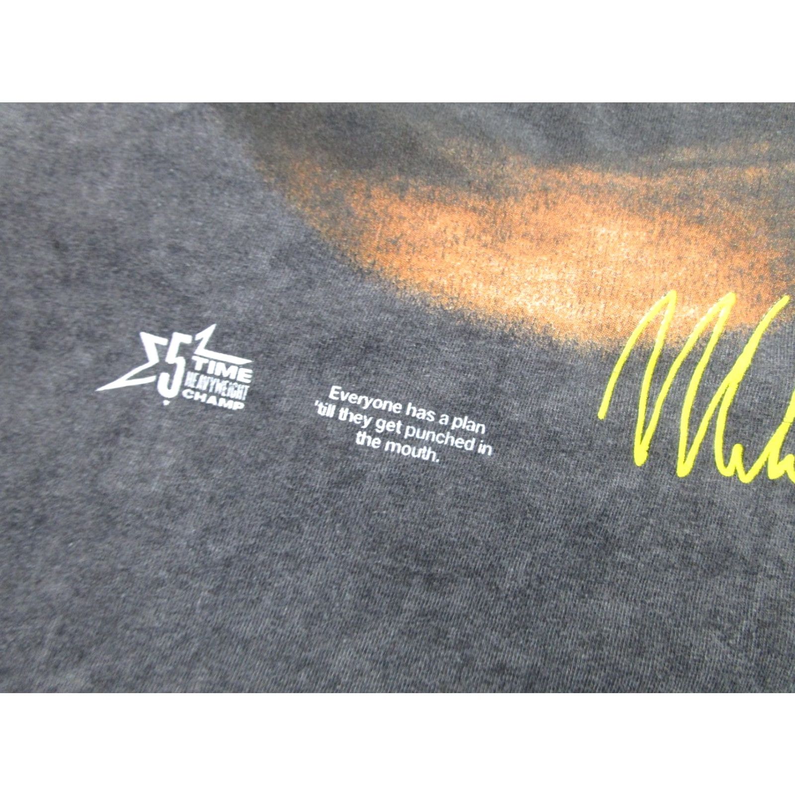Vintage Mike Tyson Shirt Mens XL Gray Retro Graphic Tee 5 Time Champ Quotes Front Print Crew Neck Short Sleeve Cotton T-Shirt Size US XL / EU 56 / 4 - 4 Thumbnail