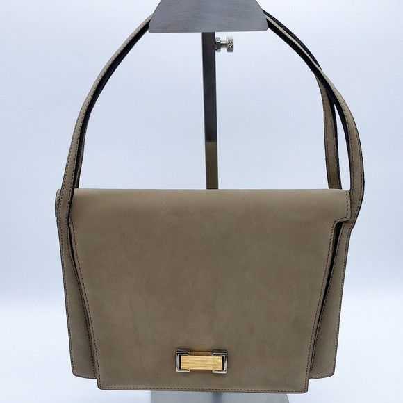 Pierre Balmain Vintage Pierre Balmain Nubuck Leather Handbag in Taupe Size ONE SIZE - 2 Thumbnail