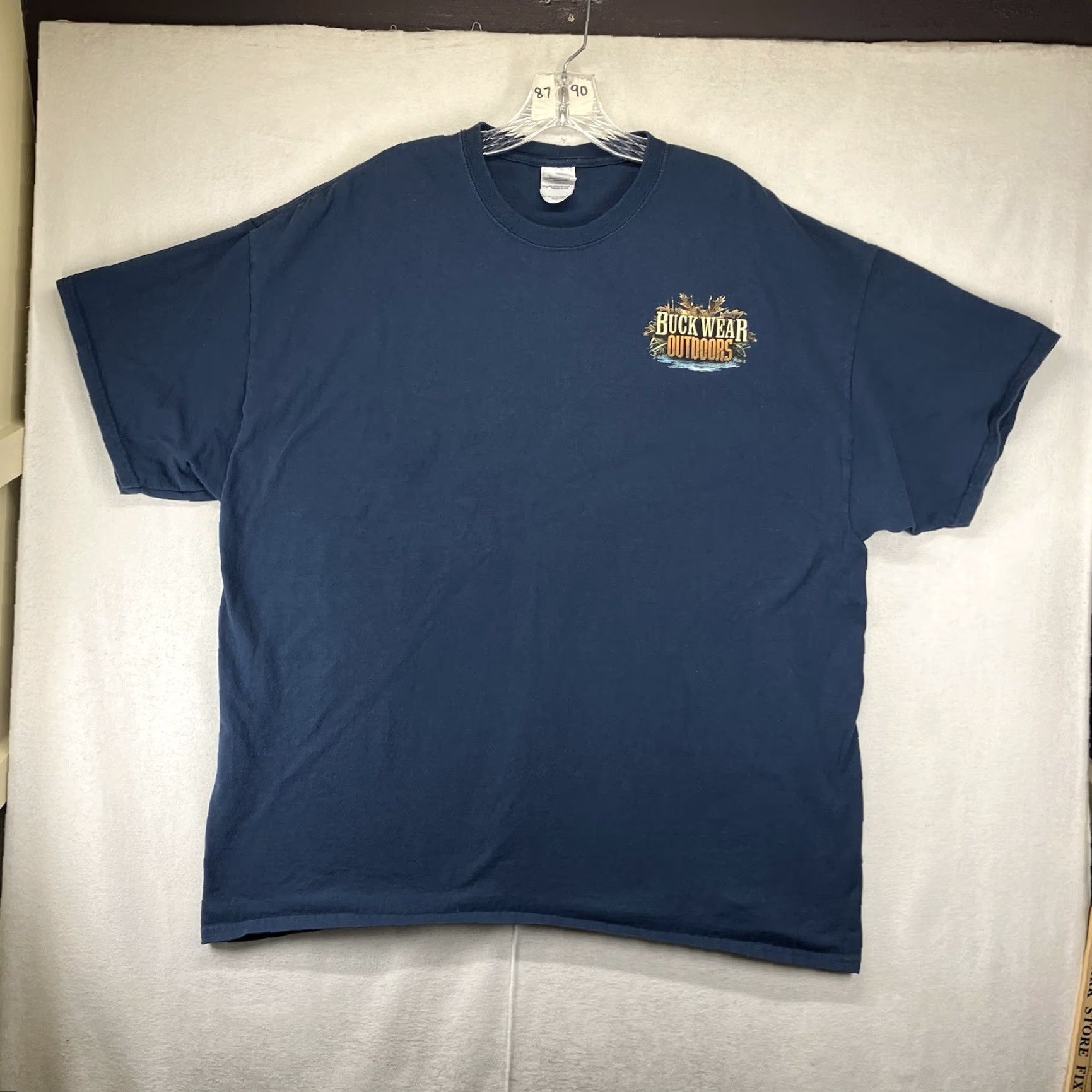 Vintage VINTAGE Buck Wear Men's T-Shirt 2XL Fish Fishing Outdoor Sportsman Short Sleeve Blue Mens Size US XXL / EU 58 / 5 - 2 Thumbnail
