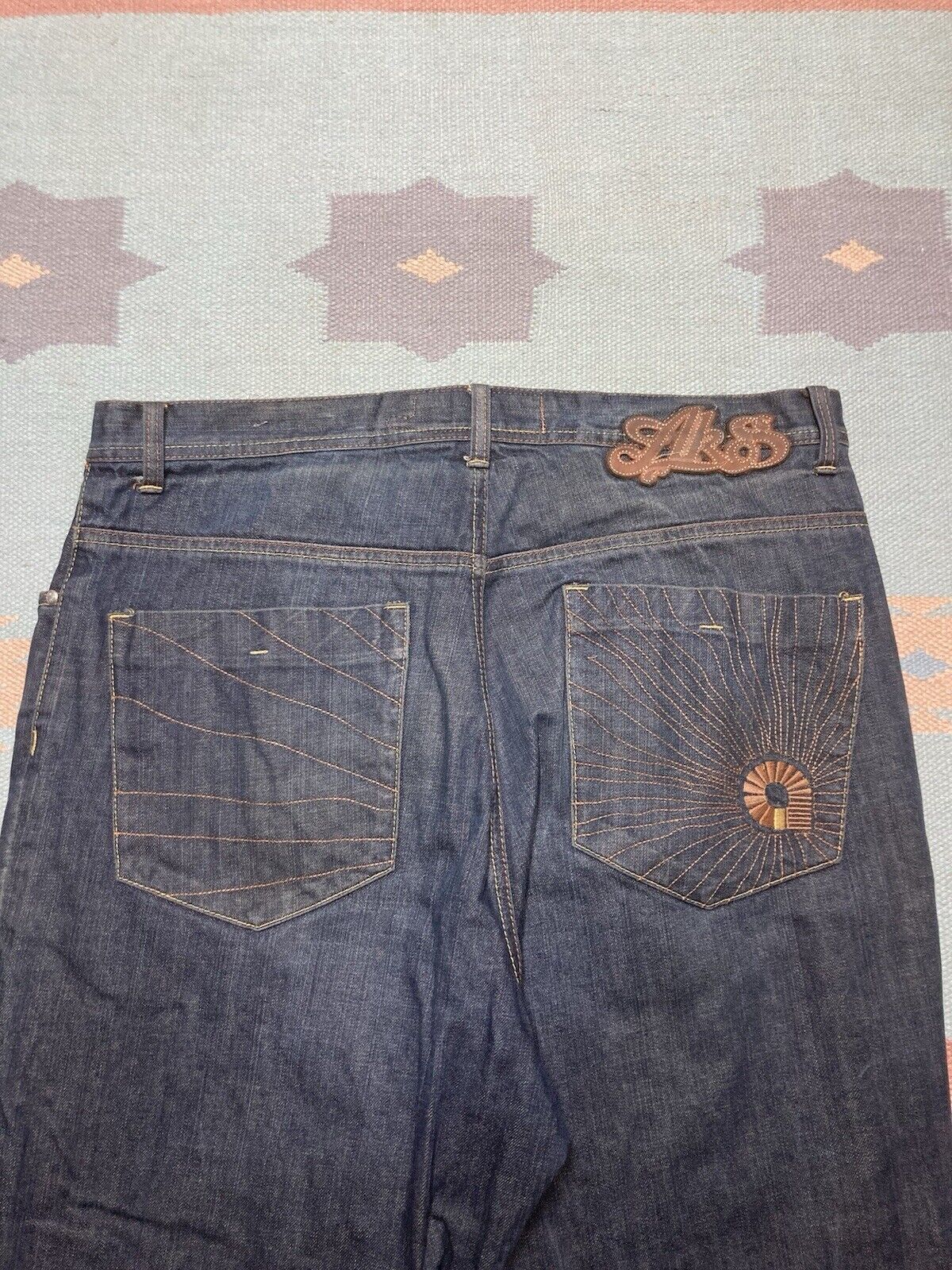 Vintage Vtg y2k baggy jeans akademiks embroidered wide skater 38x33 Size US 38 / EU 54 - 3 Thumbnail