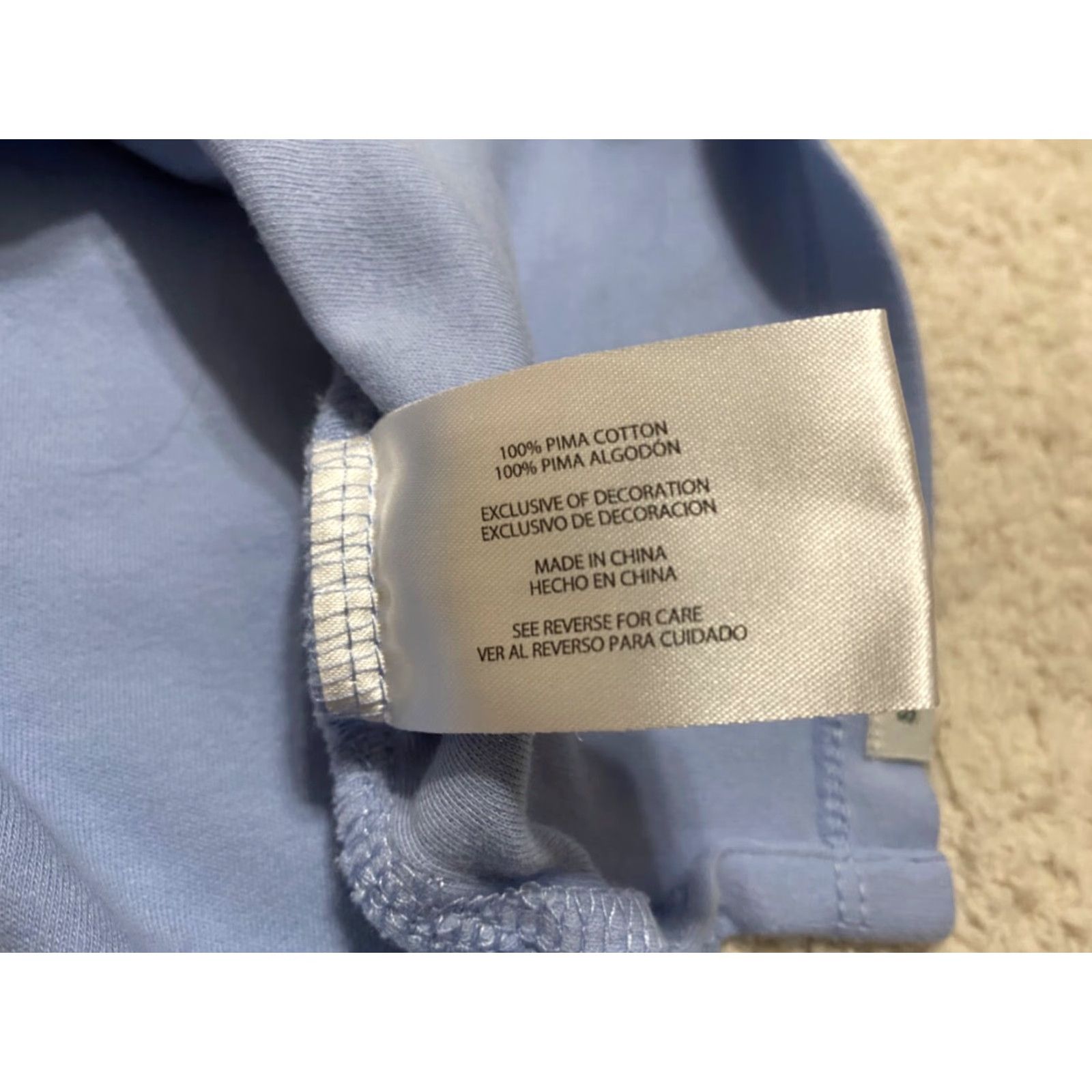 Orvis Orvis Womens Shirt Small V-Neck 3/4 Sleeve Pullover Solid Blue Cotton Blouse Womens Size S / US 4 / IT 40 - 7 Thumbnail