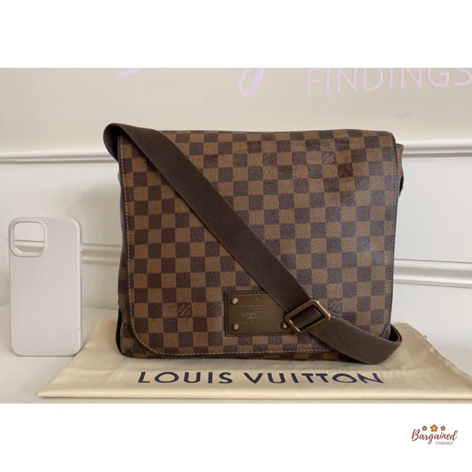 Louis Vuitton Louis Vuitton Damier Ebene Canvas Brooklyn MM Crossbody Bag Size ONE SIZE - 1 Thumbnail