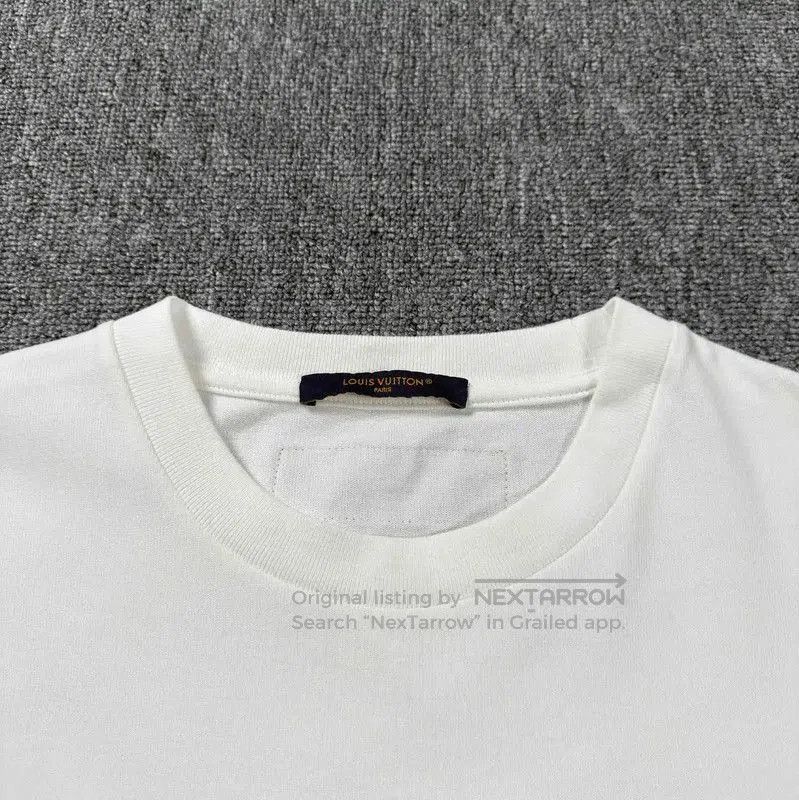 Louis Vuitton Louis Vuitton White Cotton T-Shirt for Men . Size US XL / EU 56 / 4 - 3 Thumbnail
