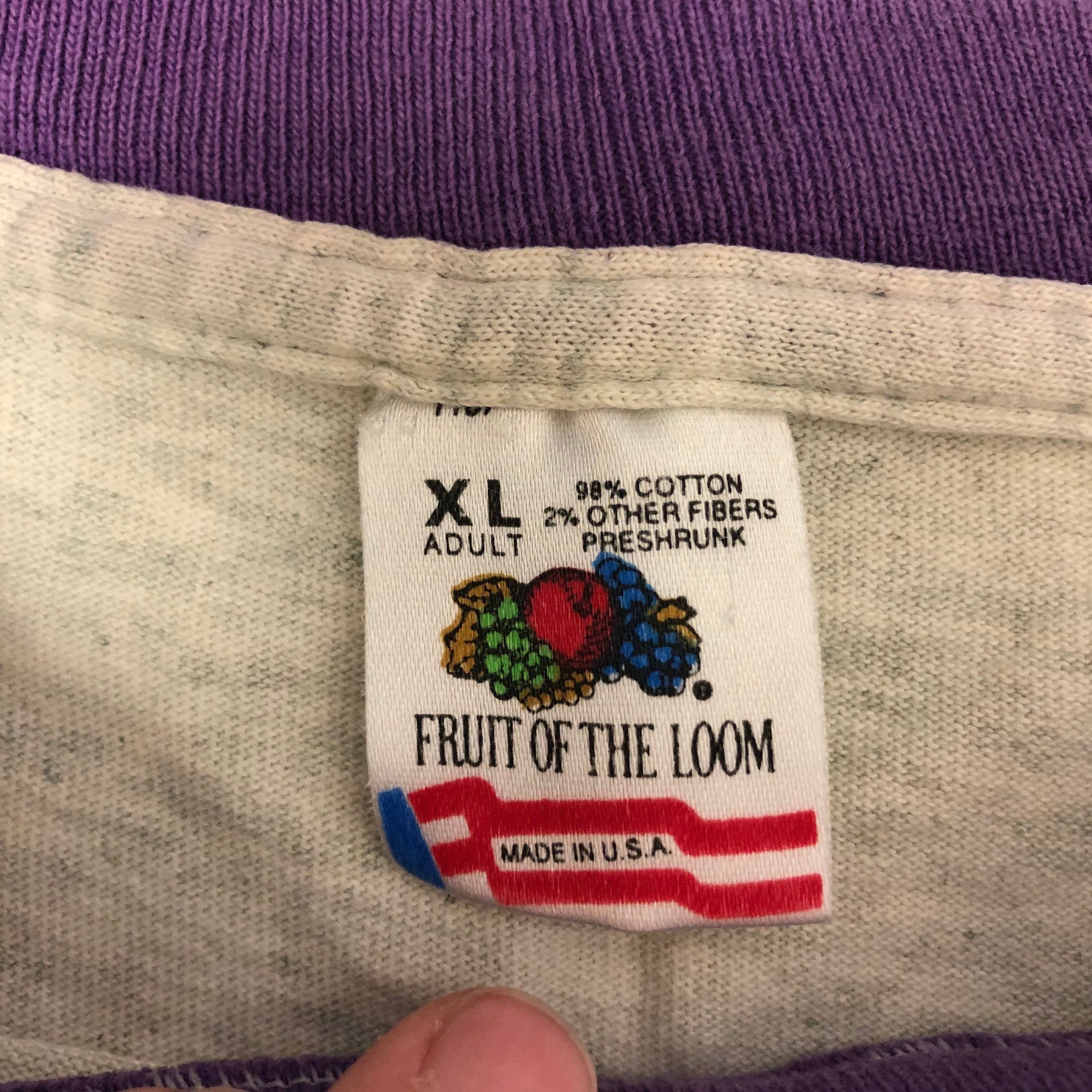 Fruit Of The Loom 1992 HALES CORNERS Wisconsin T Shirt Heather Purple RINGER Size US XL / EU 56 / 4 - 2 Thumbnail