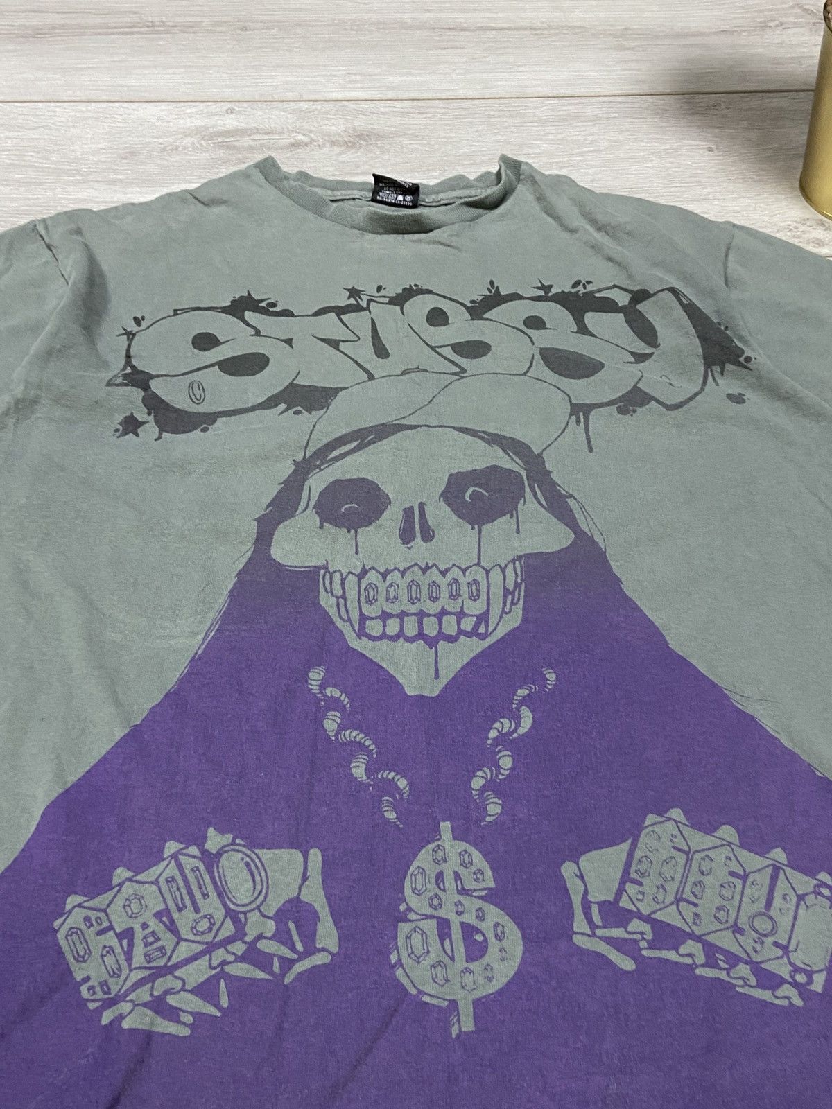 Stussy Stussy skull misfits style faded vintage tshirt big logo Size US L / EU 52-54 / 3 - 3 Thumbnail