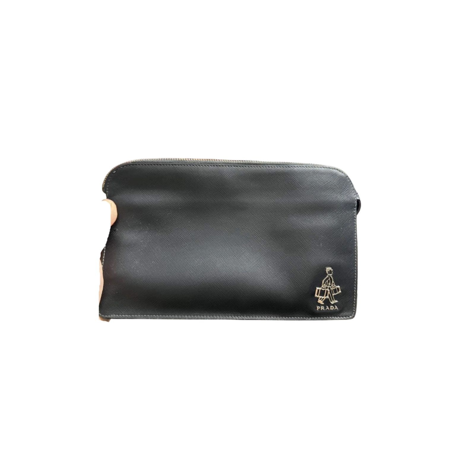 Prada Prada Saffiano Traveler Pouch One Size Size ONE SIZE - 1 Thumbnail