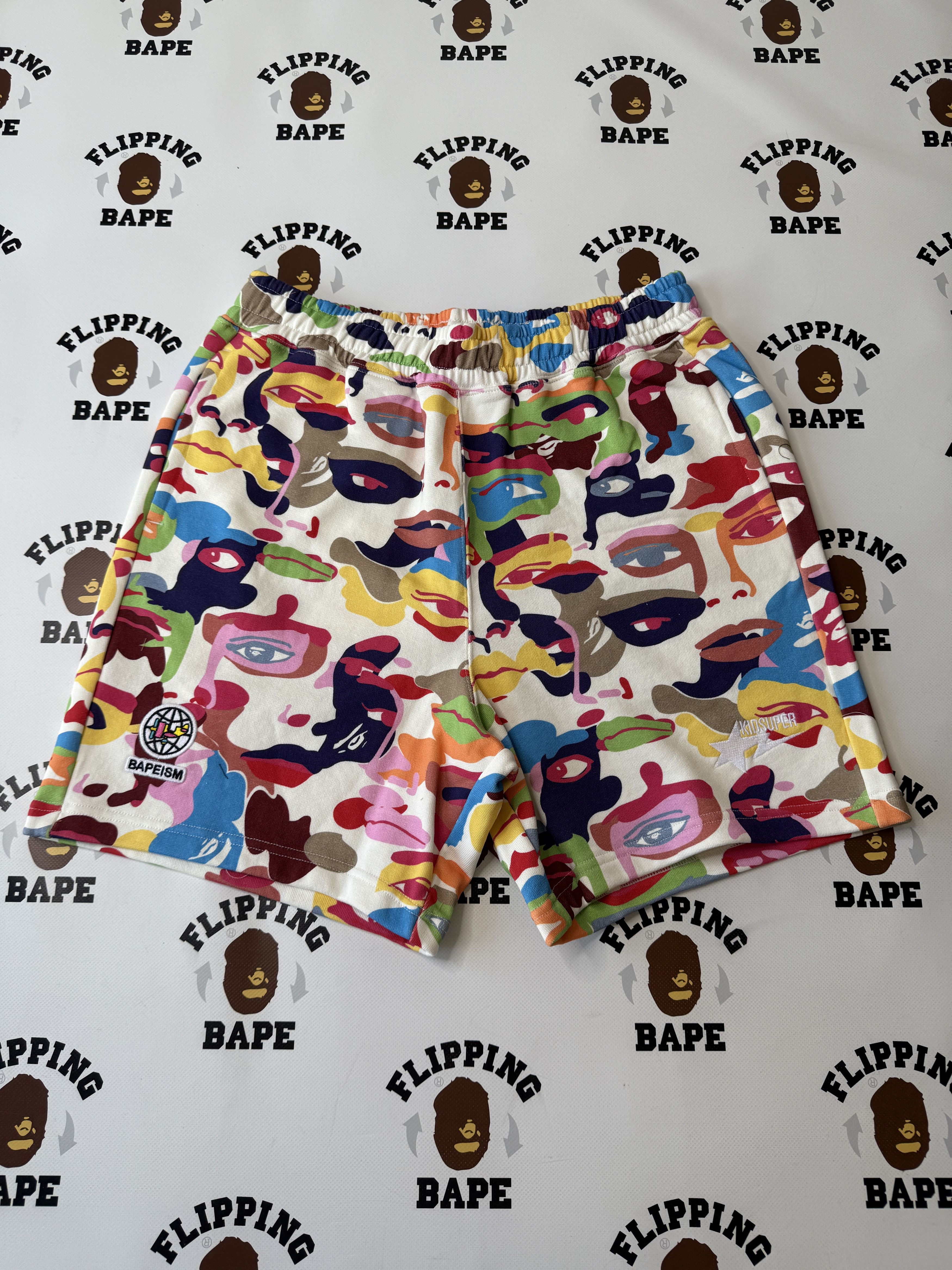 Bape × KidSuper BAPE X KIDSUPER CAMO SWEAT SHORTS Size US 34 / EU 50 - 1 Thumbnail