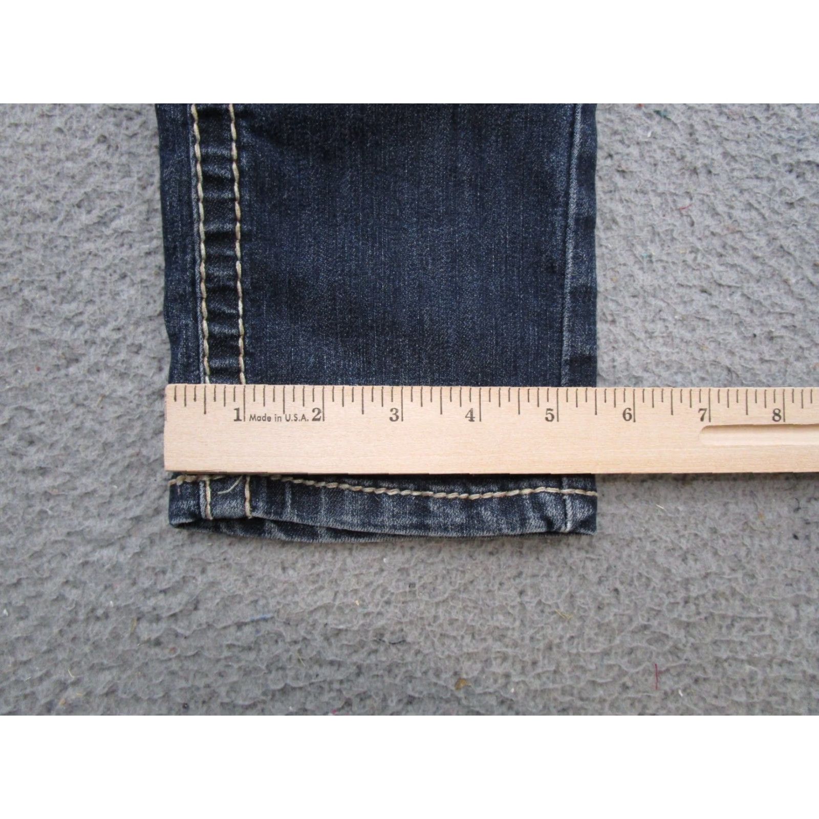 Vintage Maurices Women's Denim Jeans 5-Pocket Stretch Embroidered Flap Pocket Slim/Regular Size M Blue Denim Skinny Casual Size 32" / US 10 / IT 46 - 7 Thumbnail
