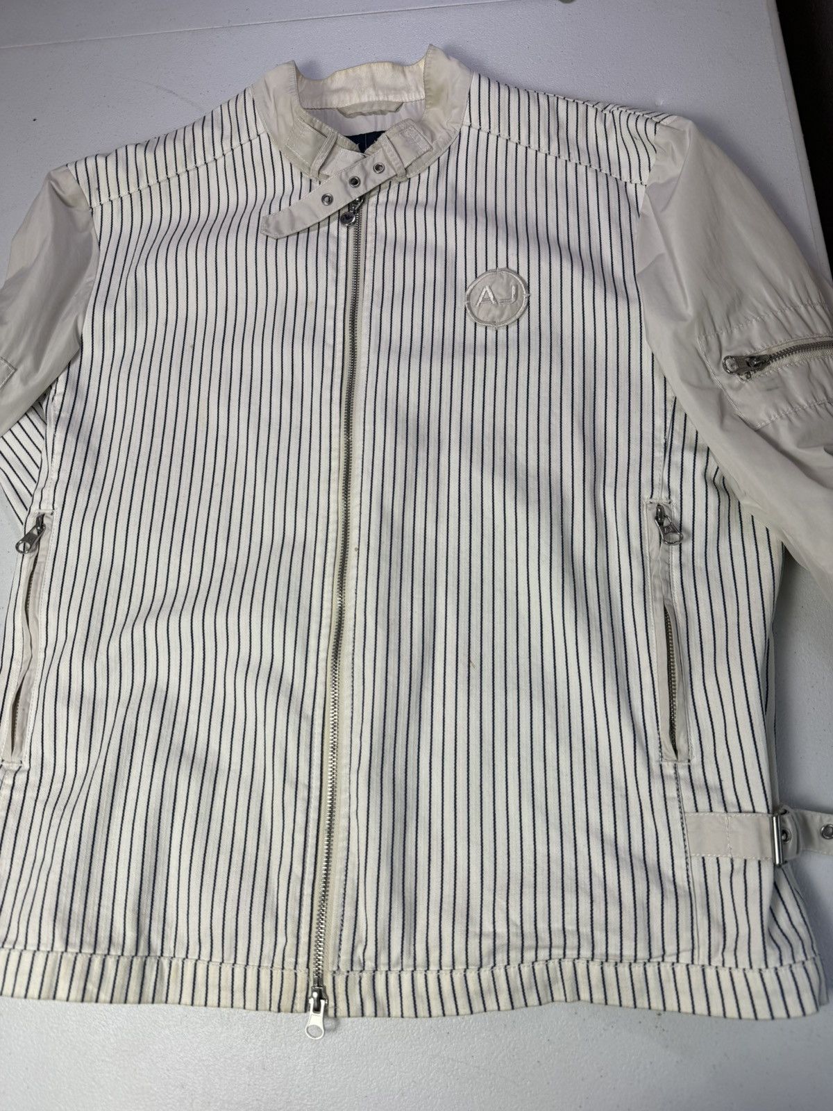 Armani Vintage Armani Jeans Pinstripe Jacket Size XL Size US XL / EU 56 / 4 - 8 Thumbnail