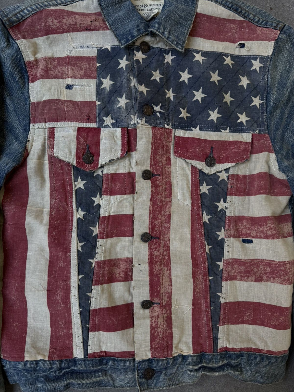 Denim & Supply Ralph Lauren 2000s Denim & Supply Ralph Lauren Flag Denim Jacket Size US M / EU 48-50 / 2 - 5 Thumbnail