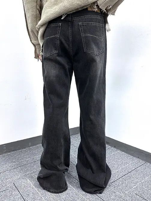 Jean Black distressed trendy American retro bootcut jeans Size US 32 / EU 48 - 8 Thumbnail