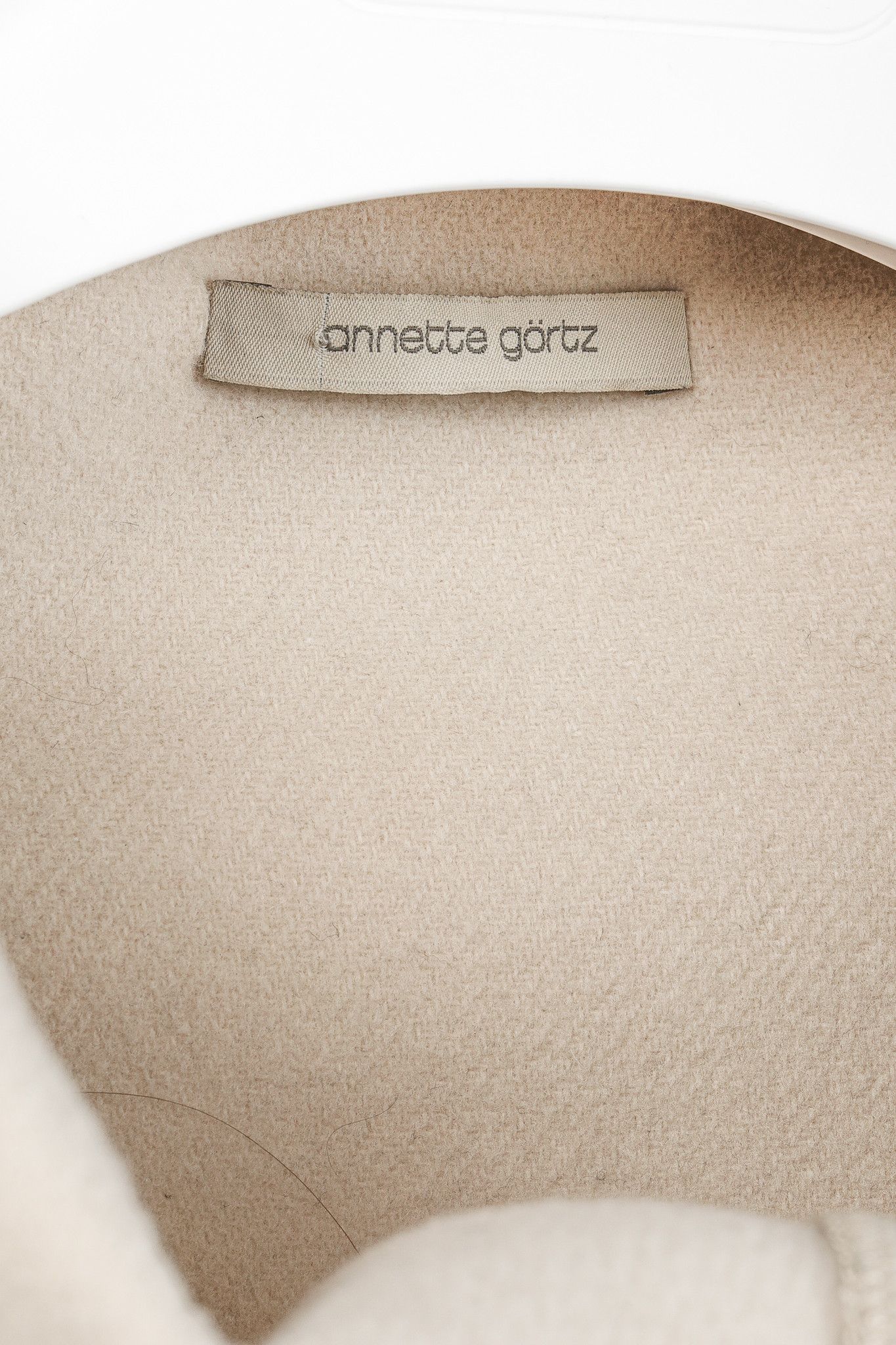 Annette Gortz Annette Gortz Ena Beige Wool-Felt Cowl-Neck Snap Jacket Size S / US 4 / IT 40 - 4 Thumbnail
