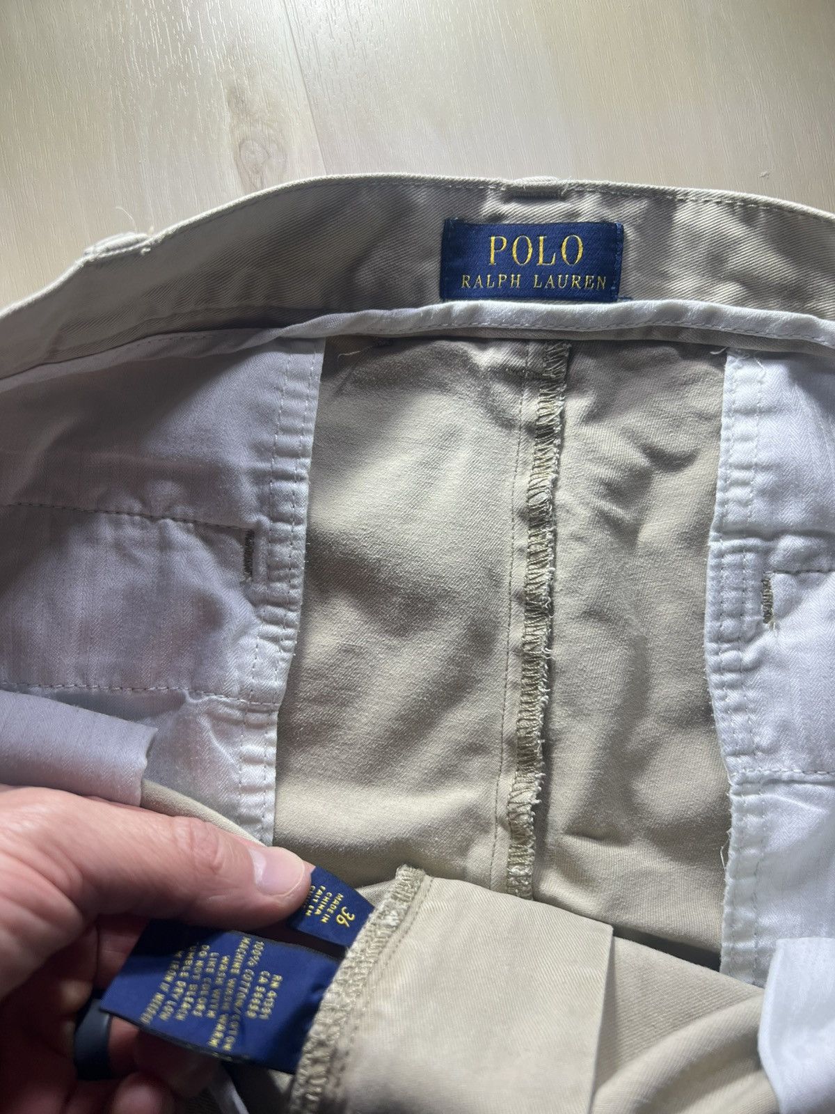 Polo Ralph Lauren Polo Ralph Lauren Men's Chino Shorts Sz 36 Beige Flat Front Size US 36 / EU 52 - 6 Thumbnail