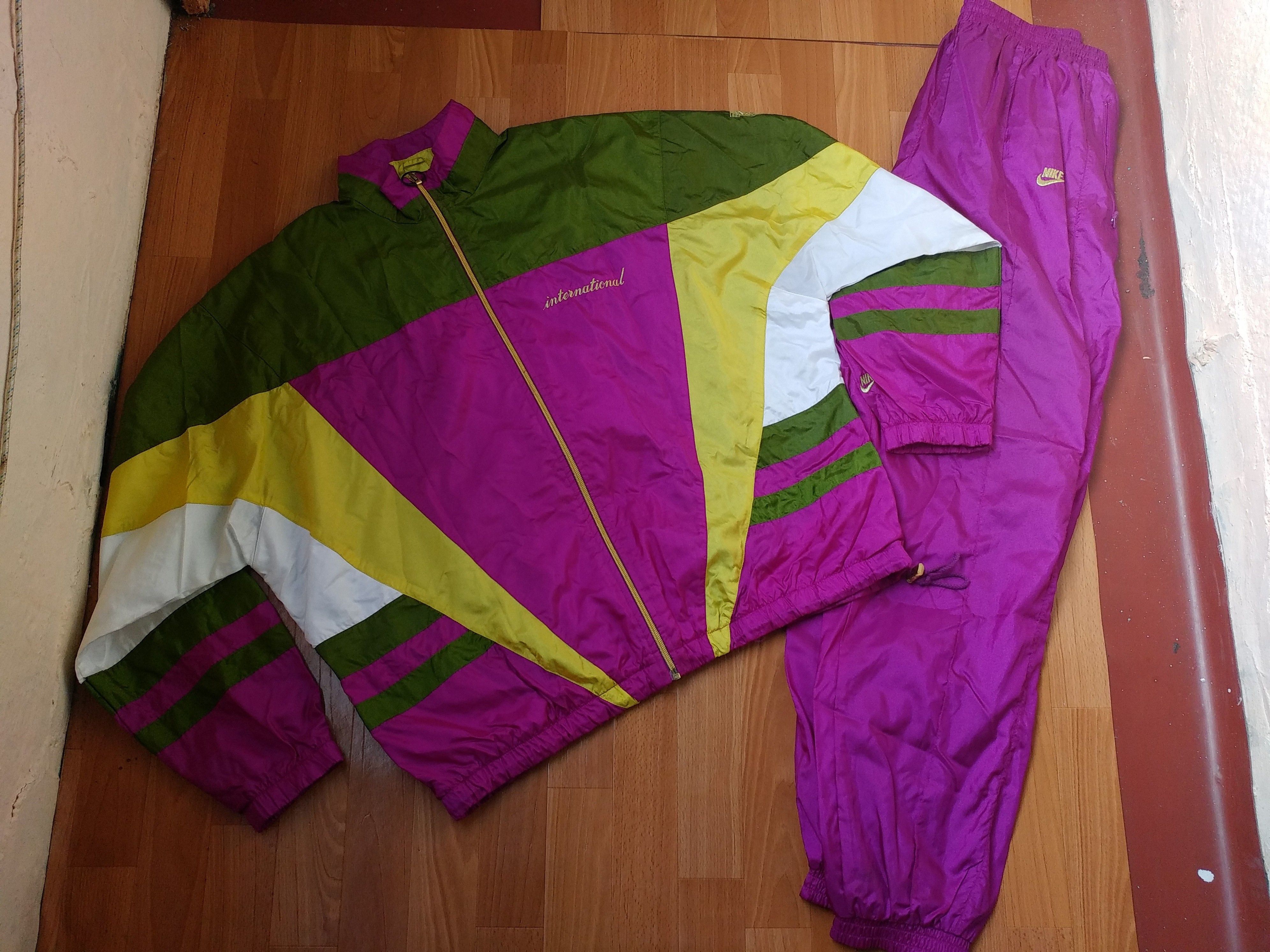 Nike Nike tracksuit, neon purple, vintage track suit, jacket L Size US L / EU 52-54 / 3 - 2 Thumbnail