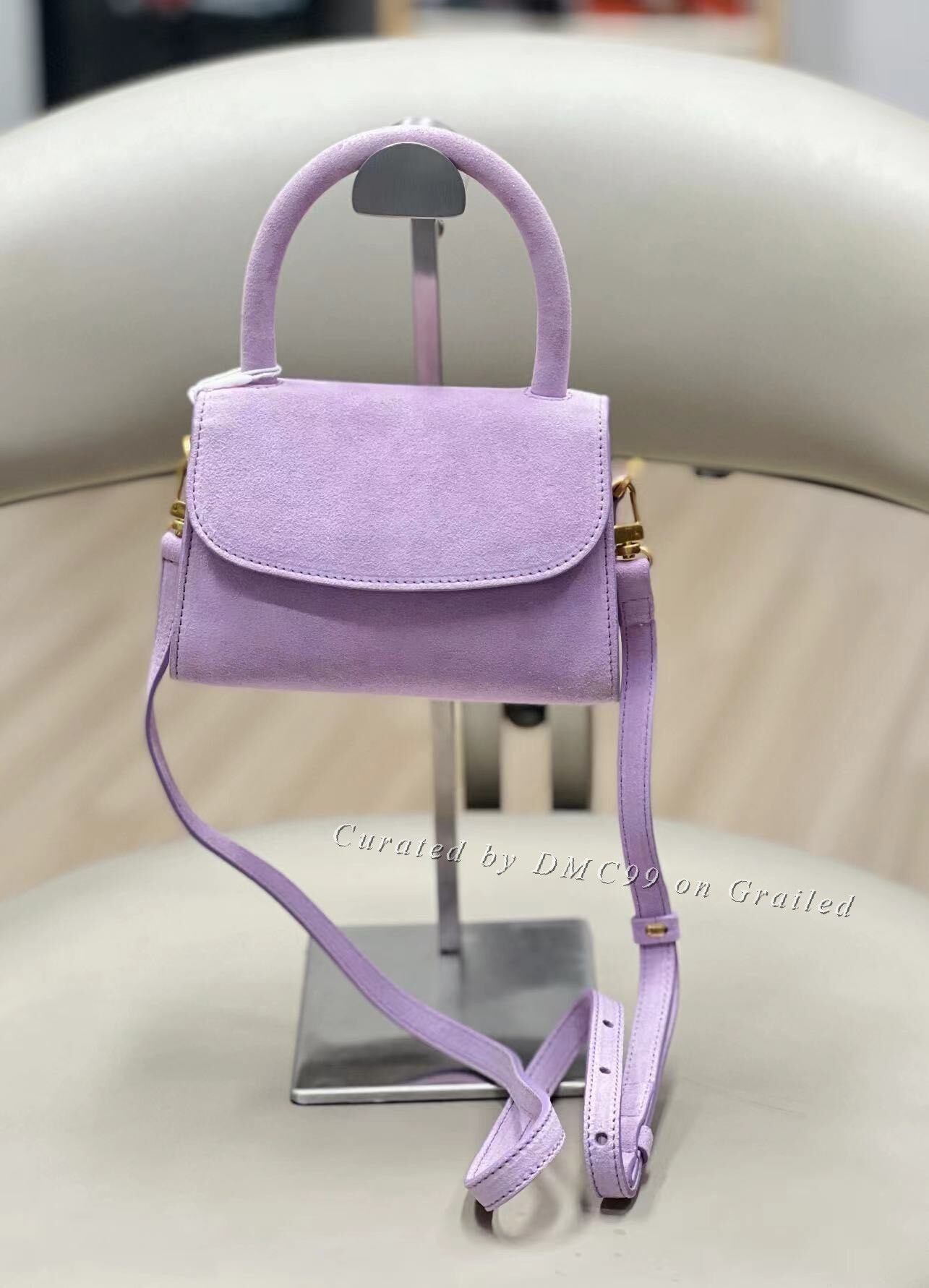 By Far By Far Purple Suede Mini Handbag Size ONE SIZE - 1 Thumbnail