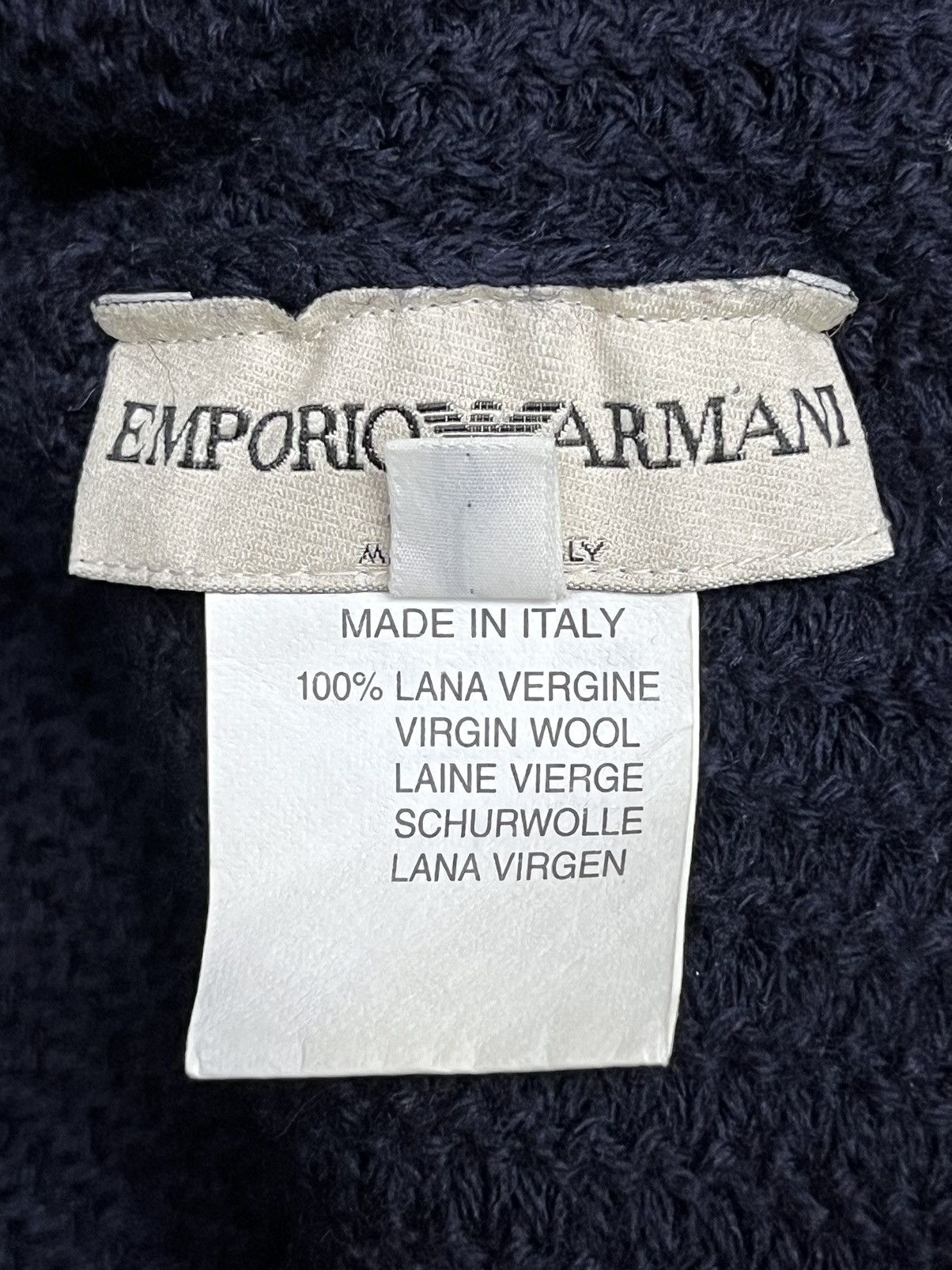 Emporio Armani 🔥Vintage 90’s EMPORIO ARMANI ITALY Virgin Wool Visor Beanie Size ONE SIZE - 12 Thumbnail
