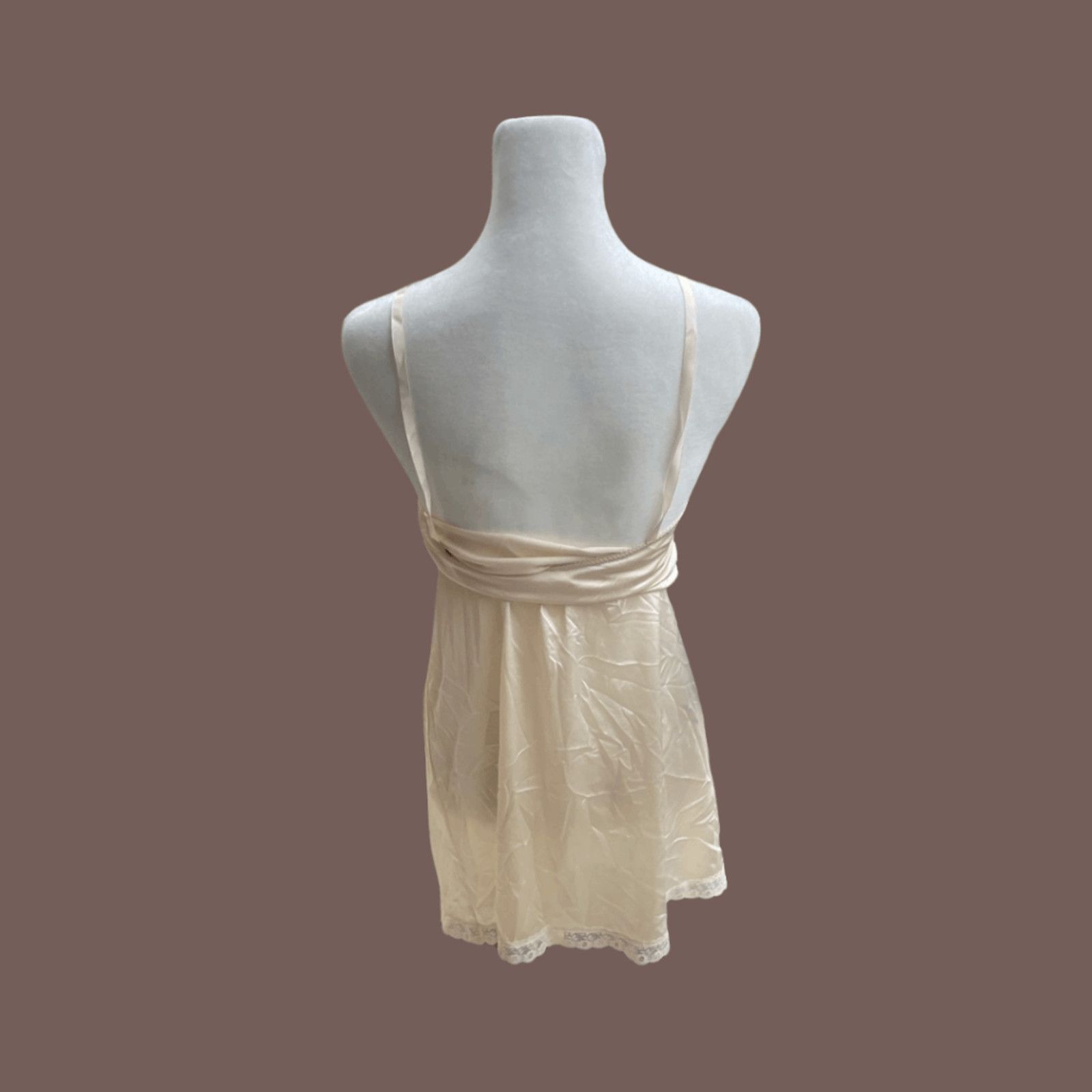 Vintage VTG Lace Slip Dress | Cream Union Tag | 90s Balletcore Size XS / US 0-2 / IT 36-38 - 2 Thumbnail
