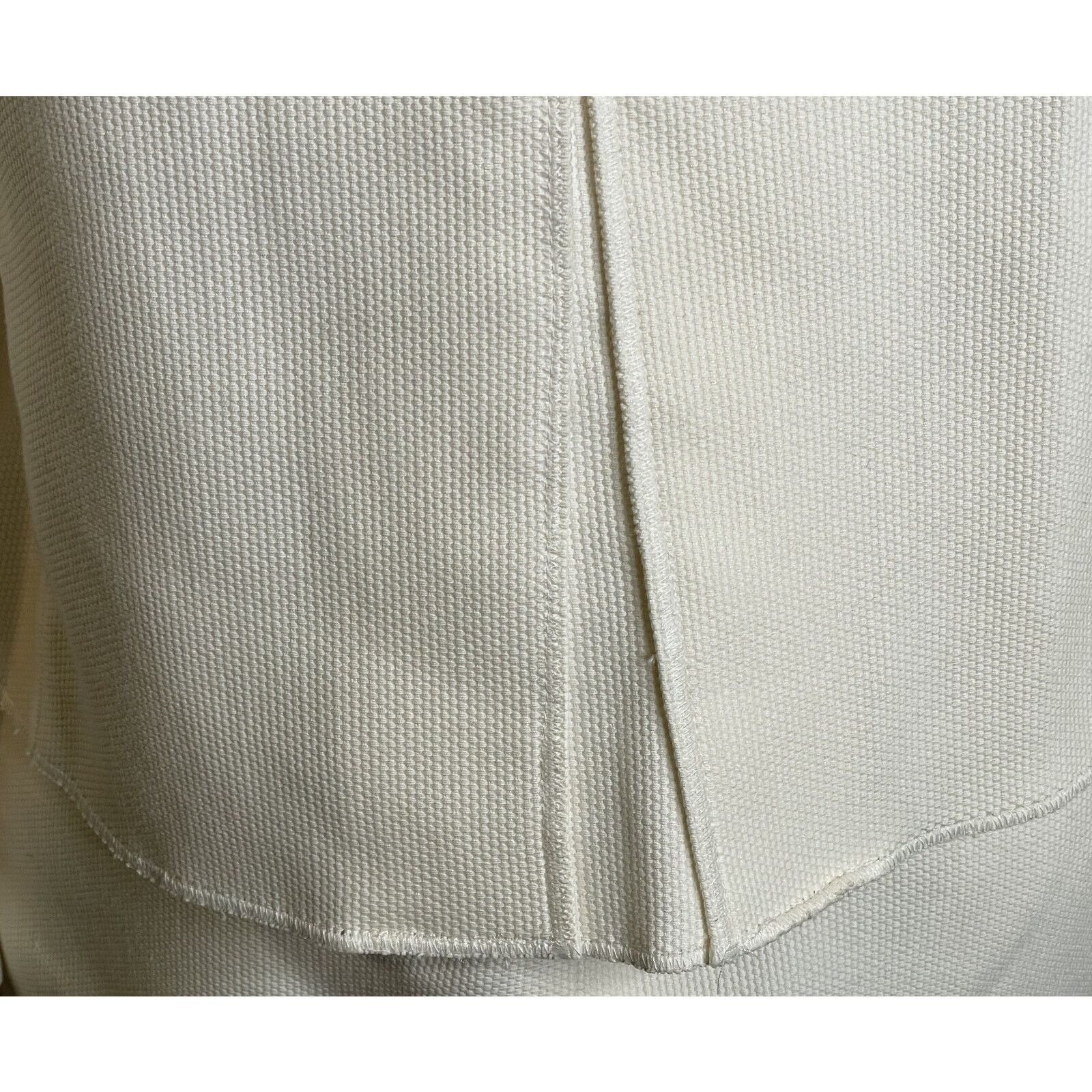 Oscar De La Renta Oscar de la Renta Ivory Woven Cotton Skirt Suit 8 Italy Size M / US 6-8 / IT 42-44 - 14 Thumbnail