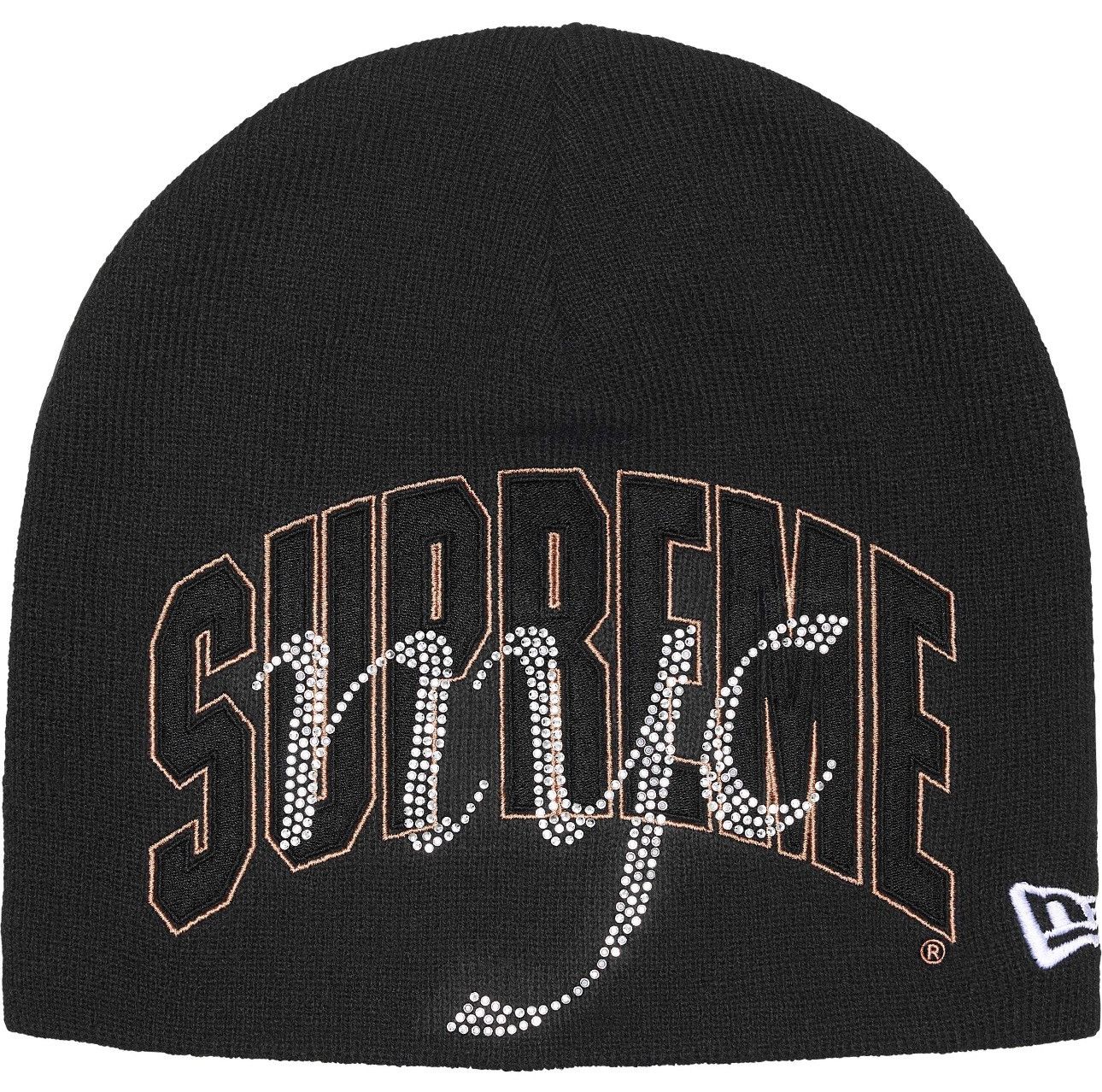 Supreme Supreme New Era® Rhinestone Beanie Black available to ship