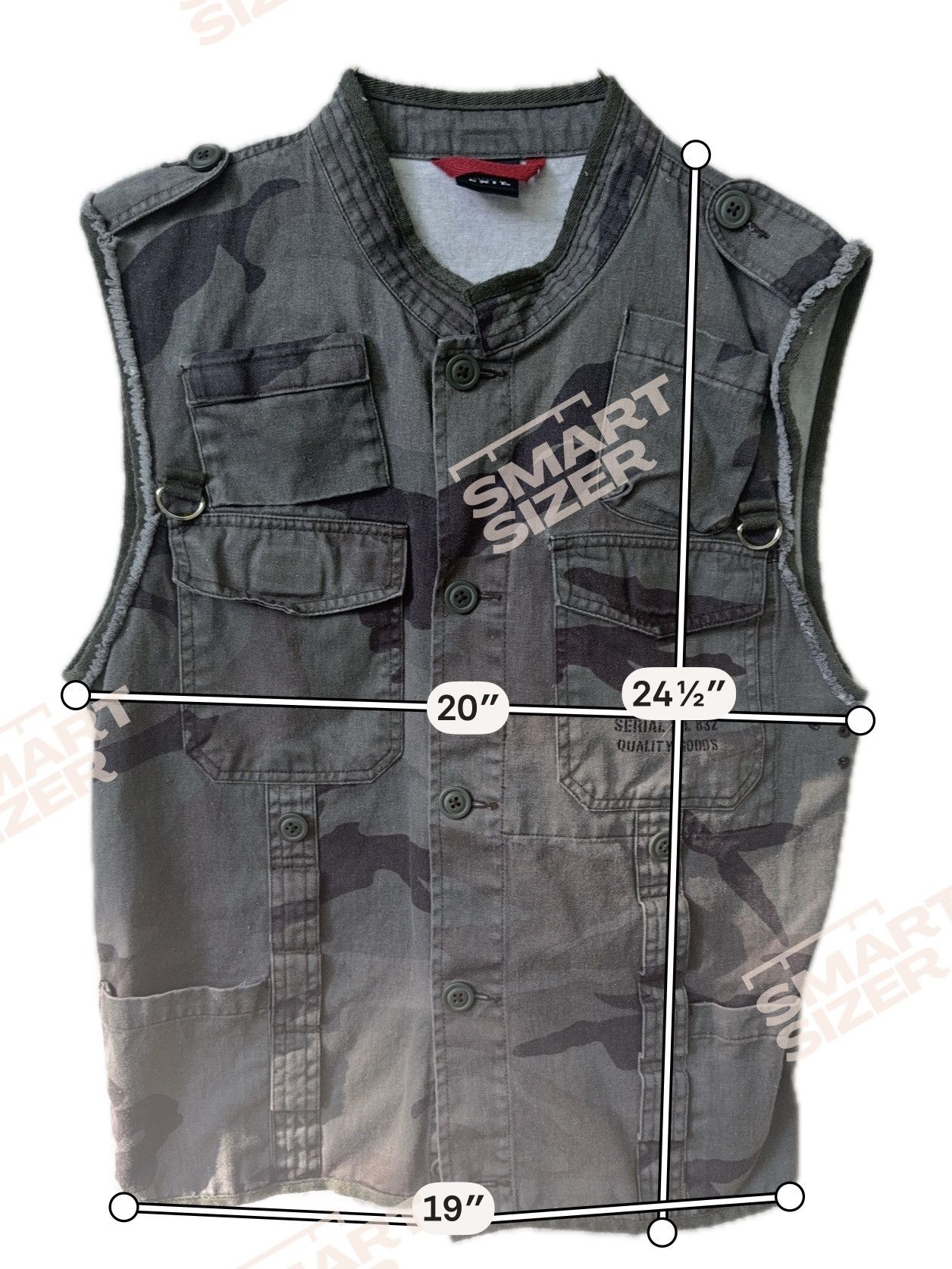 Other Archive Emergency Exit Y2K Tactical Utility Camo Vest Size US XXS / EU 40 - 13 Thumbnail