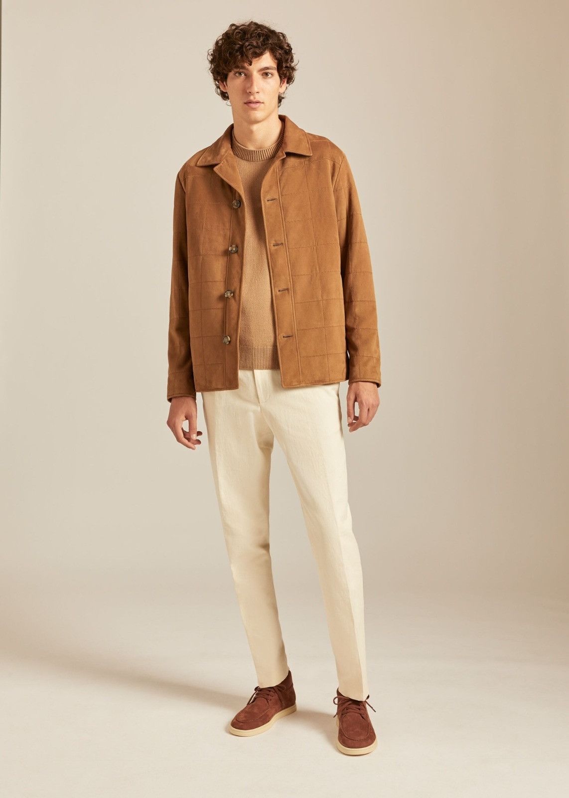 Loro Piana o1srvl11e1024 Girocollo Crewneck Sweater in Brown Size US S / EU 44-46 / 1 - 6 Thumbnail