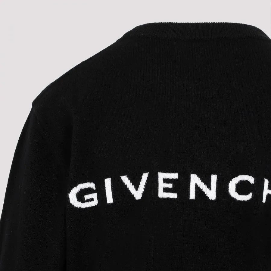 Givenchy o1srvl11e0725 Logo Basic Round Neck Sweatshirt in Black Size S / US 4 / IT 40 - 3 Thumbnail