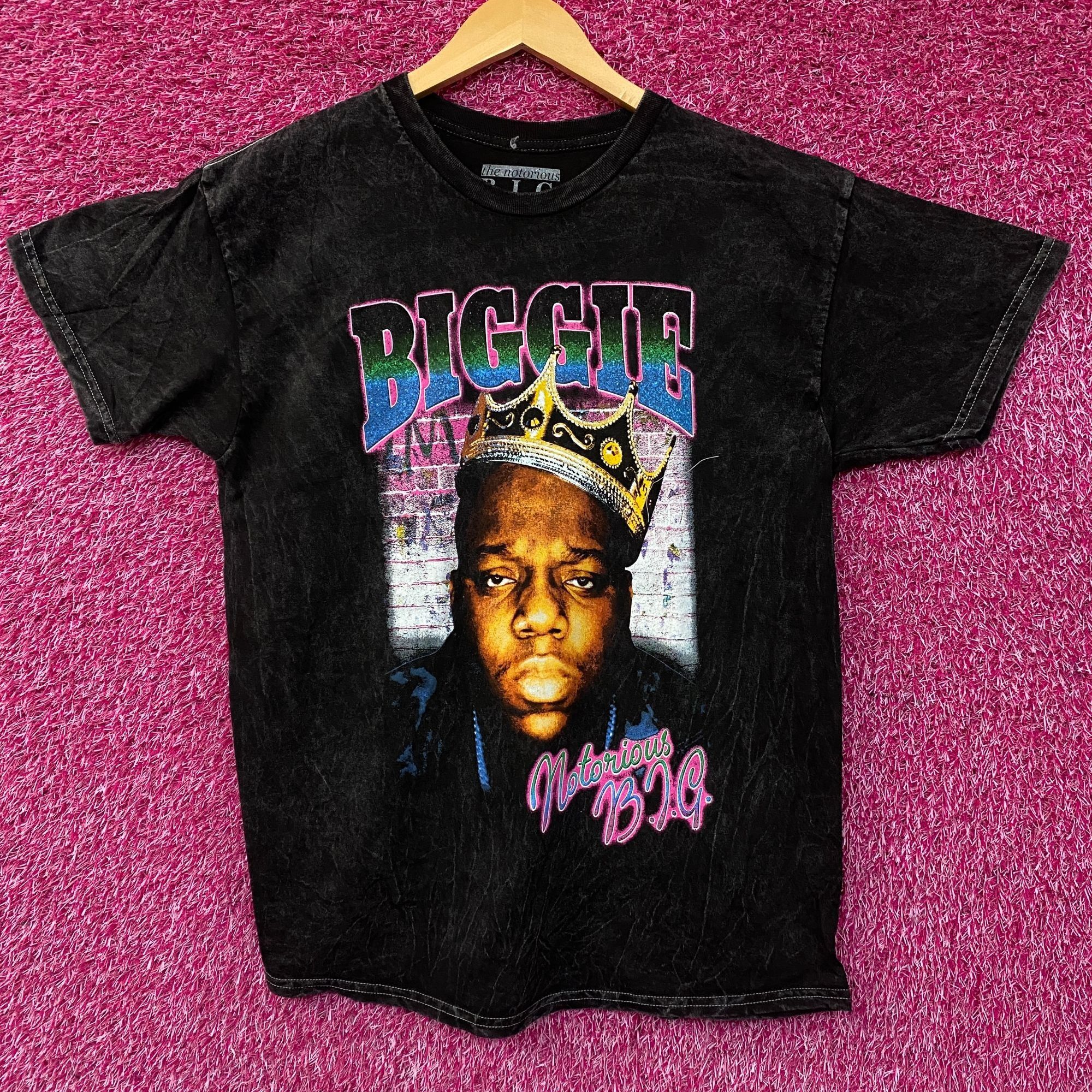 Rap Tees Biggie Smalls Crown King of New York Graphic Mineral Wash T- Size US L / EU 52-54 / 3 - 1 Thumbnail