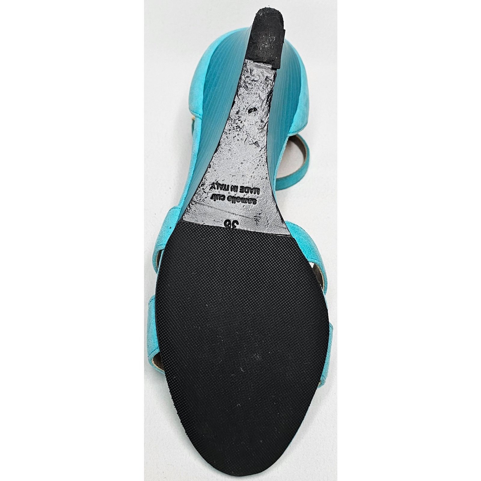 Hermes Hermès Legend Turquoise Suede Sandals Size US 6 / IT 36 - 8 Thumbnail