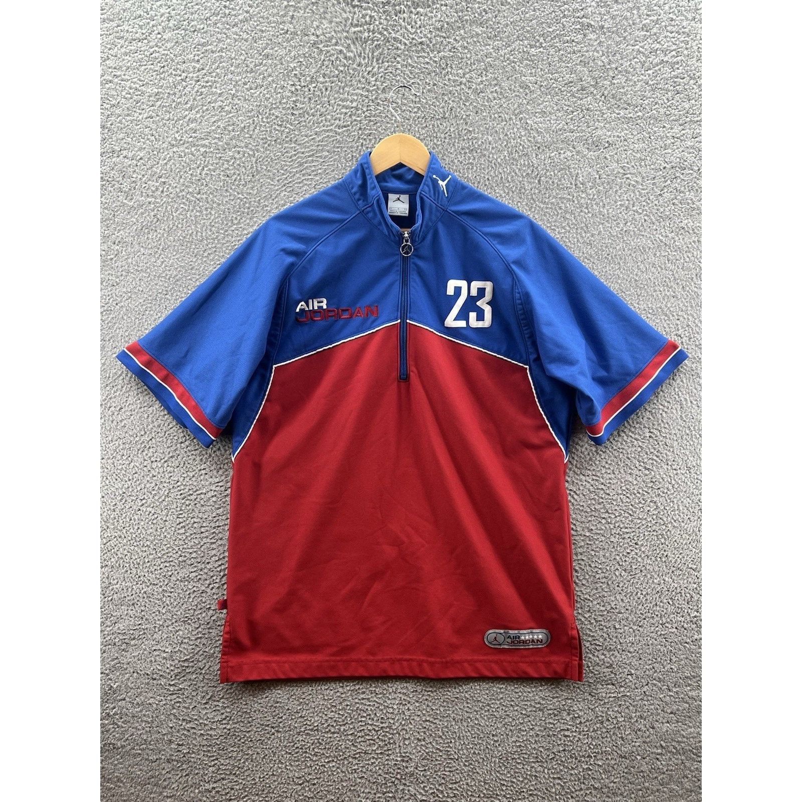 Jordan Brand Air Jordan Warm Up Shooting Jersey Blue Red Shirt Size Large Size US L / EU 52-54 / 3 - 1 Thumbnail